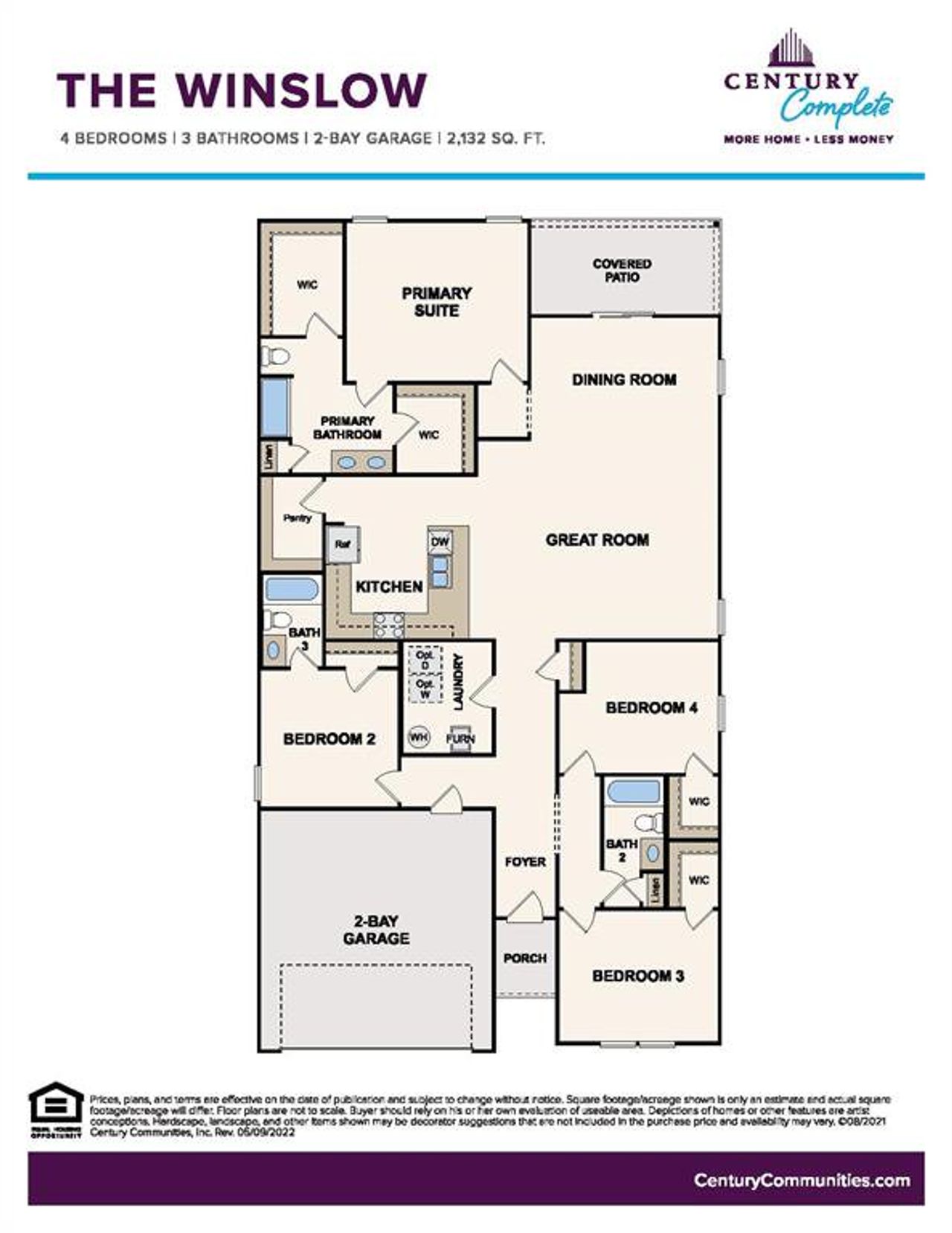 2D floor plan layout of this home in Middlefield Village, Dallas, TX (Image 2).