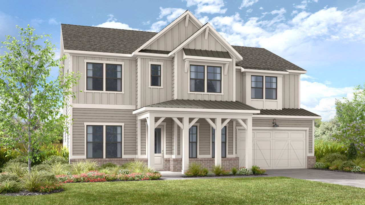 Representative exterior photo of a completed home built from the Lombardy by Taylor Morrison in Wayt Farm, Cumming, GA (Image 2).