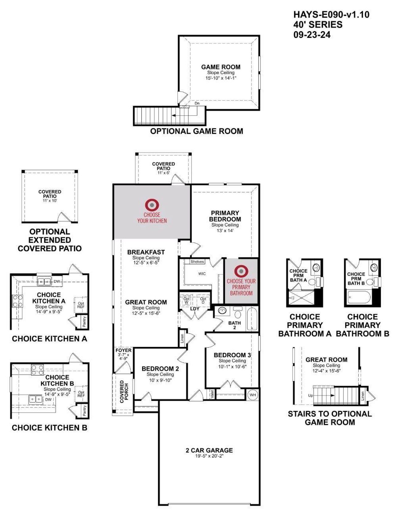 2D floor plan layout of this home in Laurel Landing, Alvin, TX (Image 2).