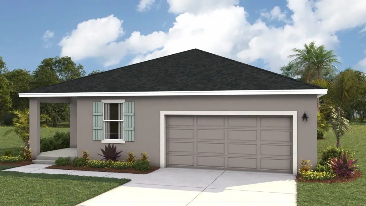 Representative exterior photo of a completed home built from the Bridgeport by D.R. Horton in Pinellas County Spot Lots, Pinellas Park, FL (Image 2).