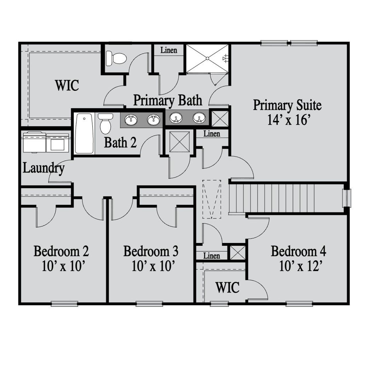 2D floor plan layout of this home in Three Rivers, Rome, GA (Image 2).