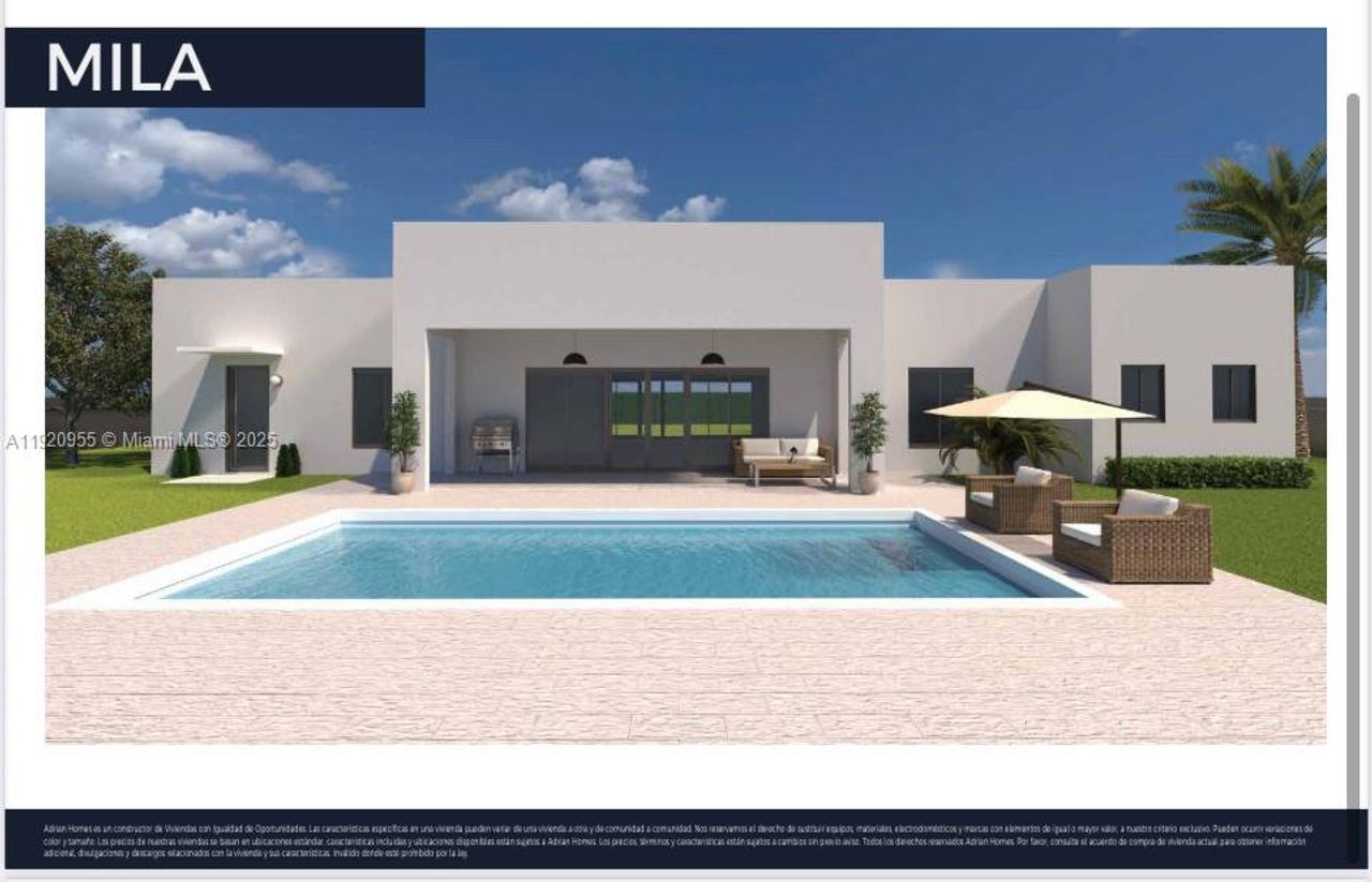 Front exterior of a new home in , Homestead, FL, highlighting curb appeal (Image 2). Front exterior of a new home in , Homestead, FL, highlighting curb appeal (Image 2).