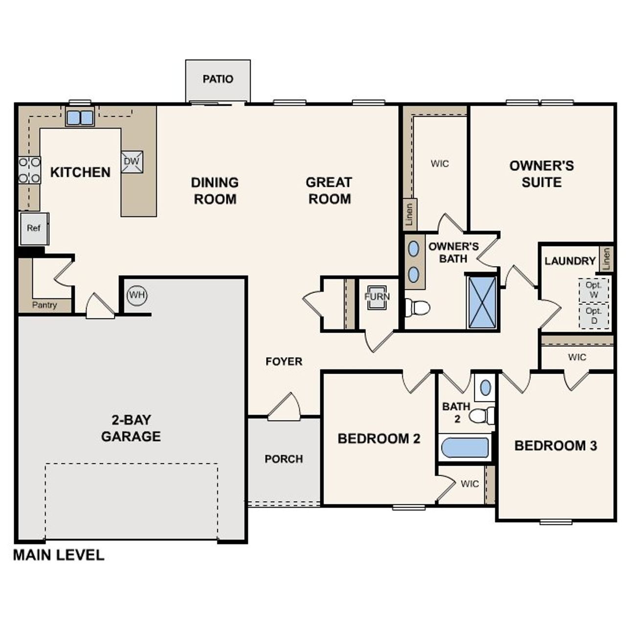2D floor plan layout of this home in Three Hollow, Jay, FL (Image 2).
