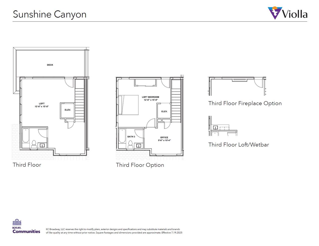 2D floor plan layout for the Flatiron by Koelbel and Company in Violla, Boulder, CO (Image 2).