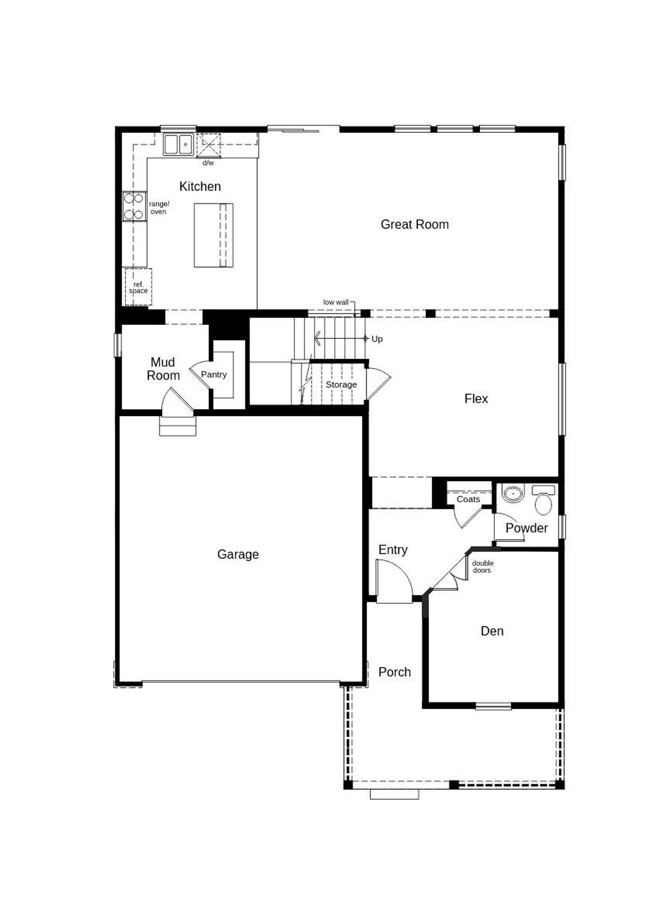 2D floor plan layout of this home in Bennett Crossing Reserve, Bennett, CO (Image 2).