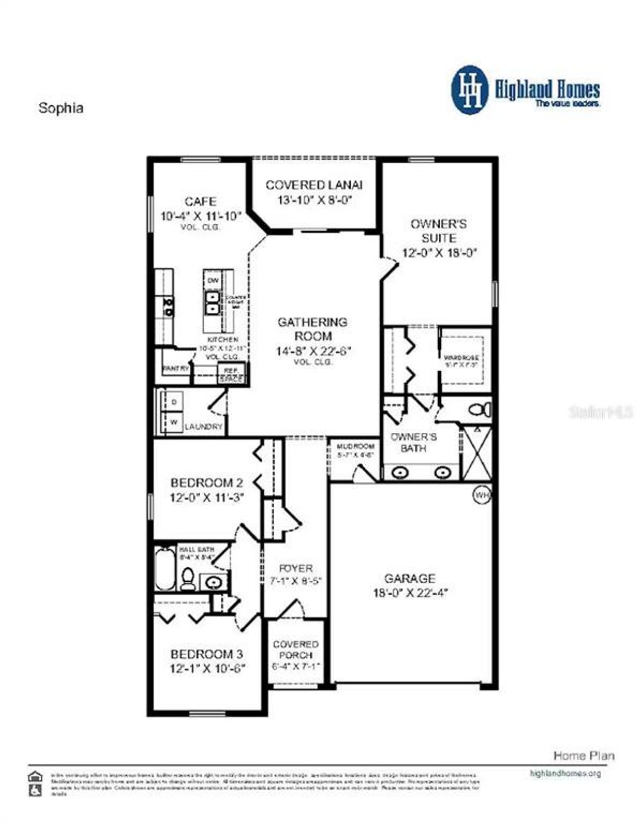 2D floor plan layout of this home in Touchstone, Lakeland, FL (Image 2).