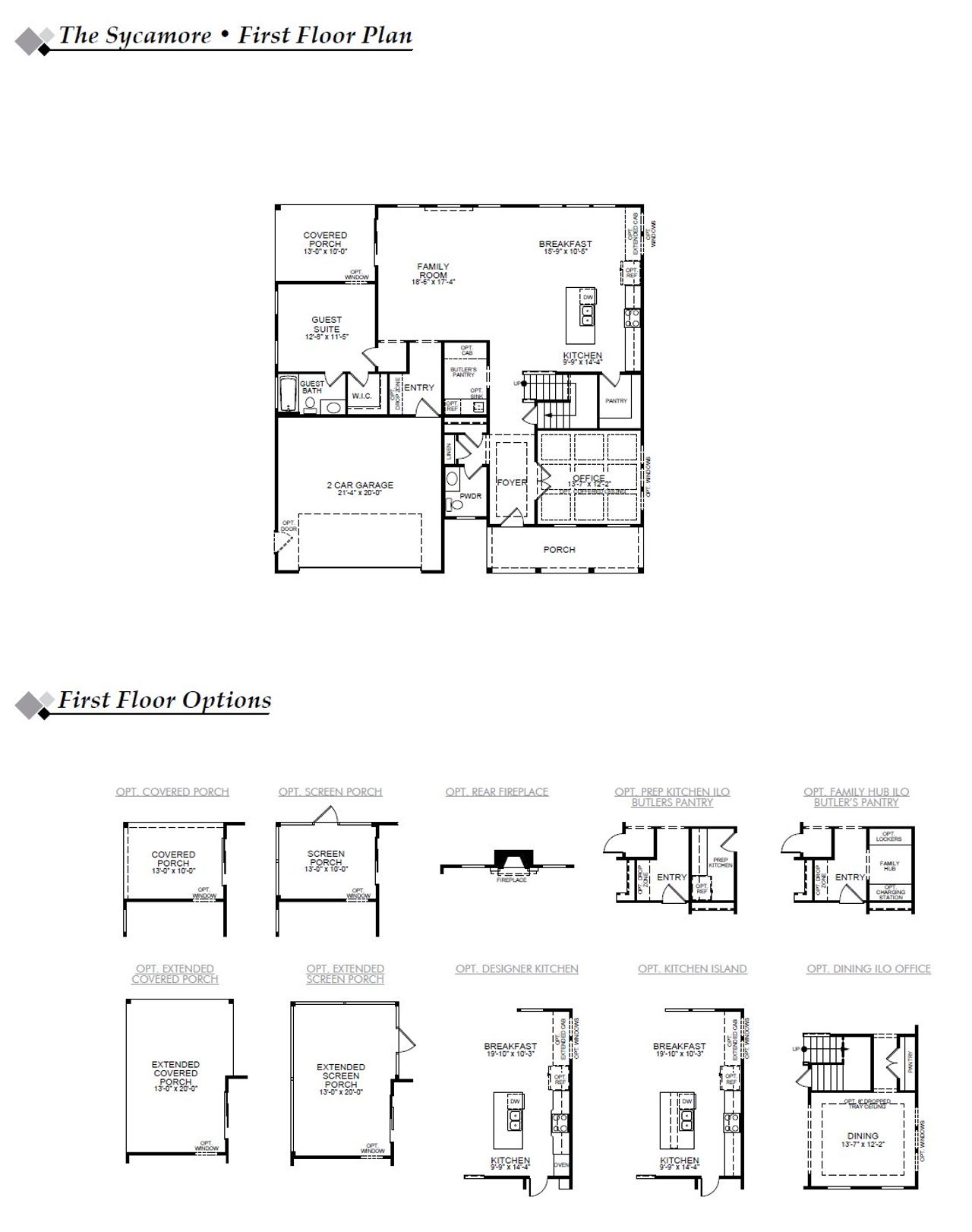 2D floor plan layout of this home in Twin Creek, Kernersville, NC (Image 2). 2D floor plan layout of this home in Twin Creek, Kernersville, NC (Image 2).