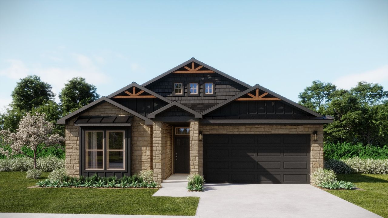 Representative exterior photo of a completed home built from the Trinity by Flintrock Builder in Oak Ridge, Temple, TX (Image 2).