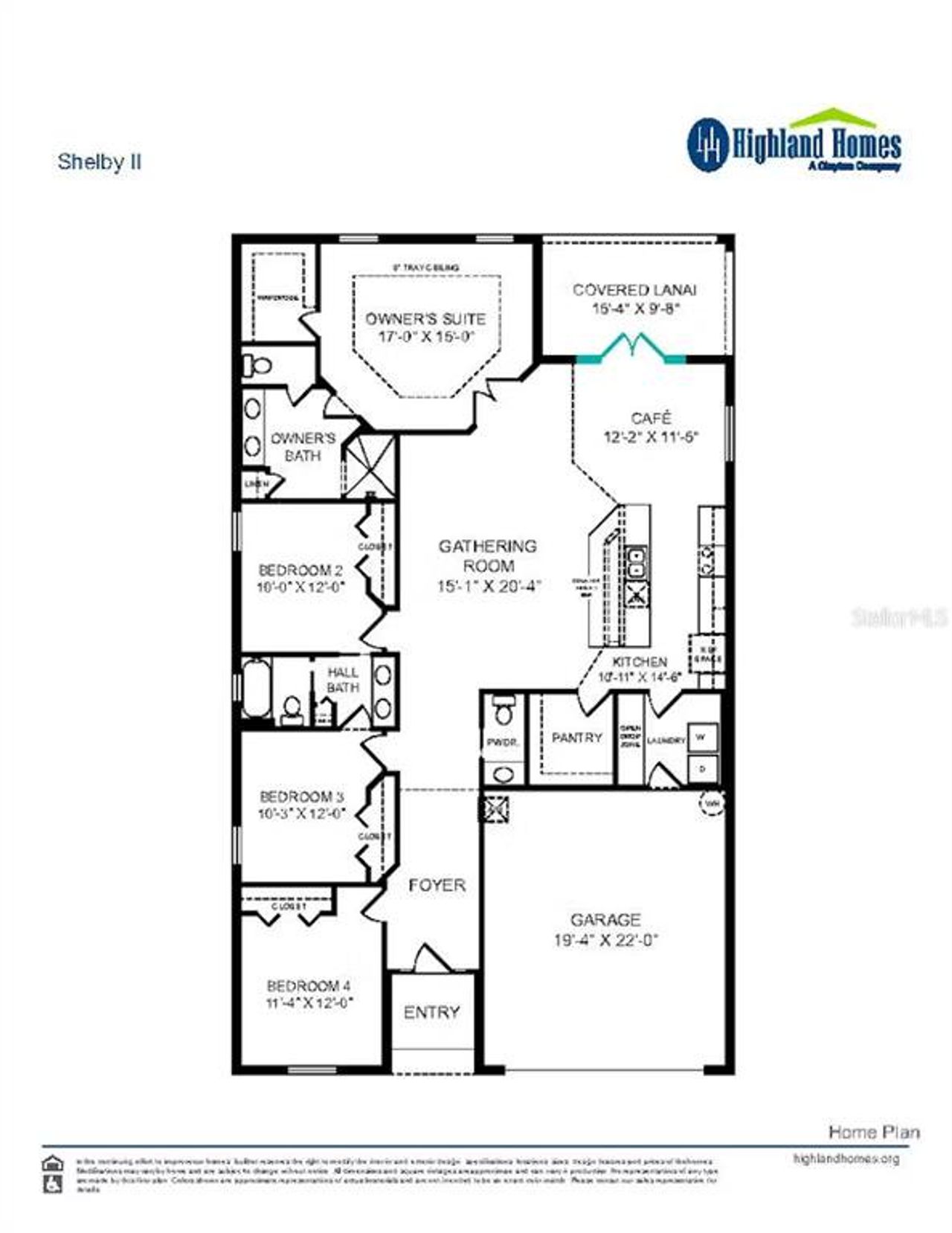 2D floor plan layout of this home in Marion Oaks, Ocala, FL (Image 2).