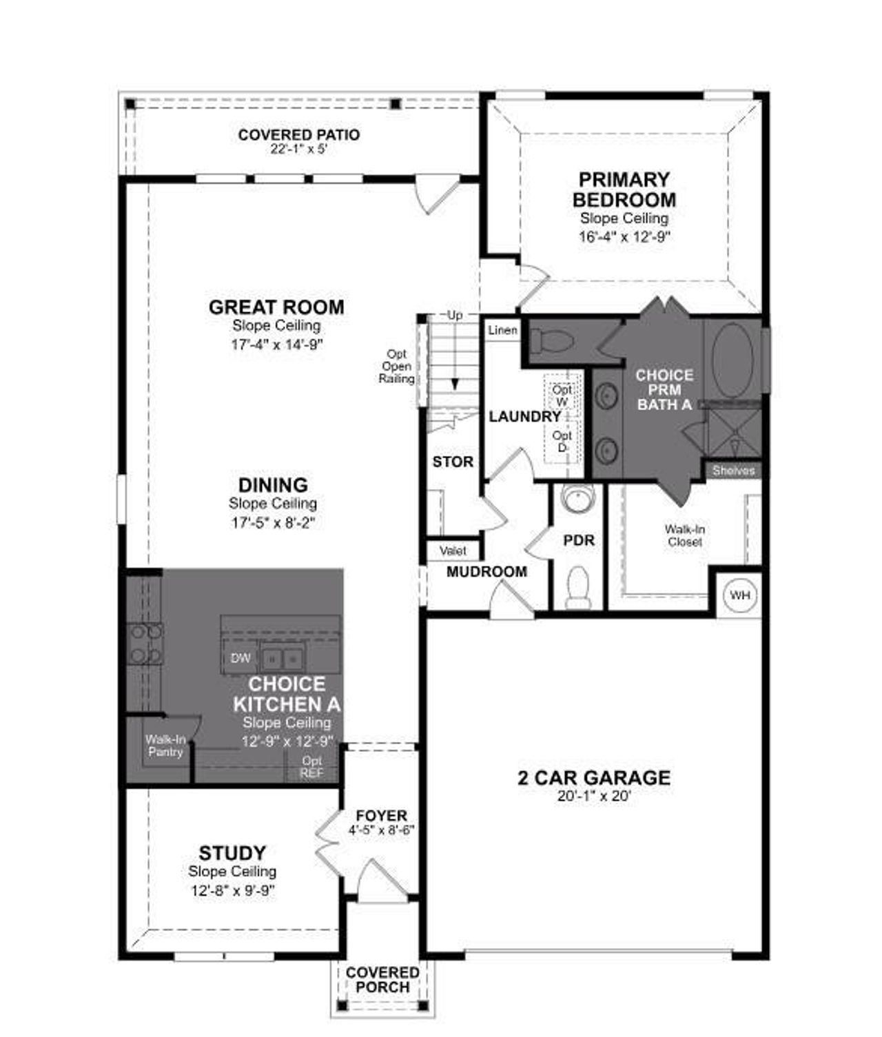 2D floor plan layout of this home in Laurel Landing, Alvin, TX (Image 2).