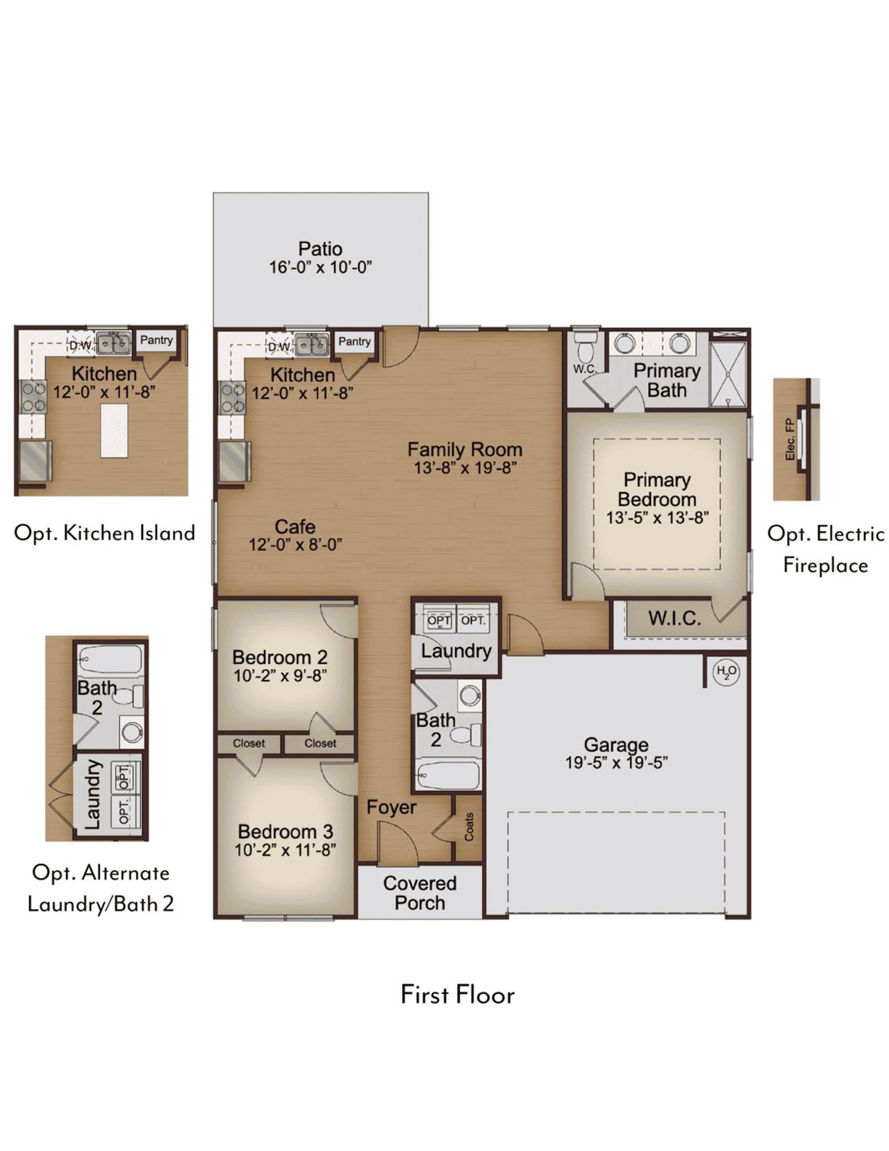 2D floor plan layout of this home in Oakhill Estates, Adairsville, GA (Image 2).