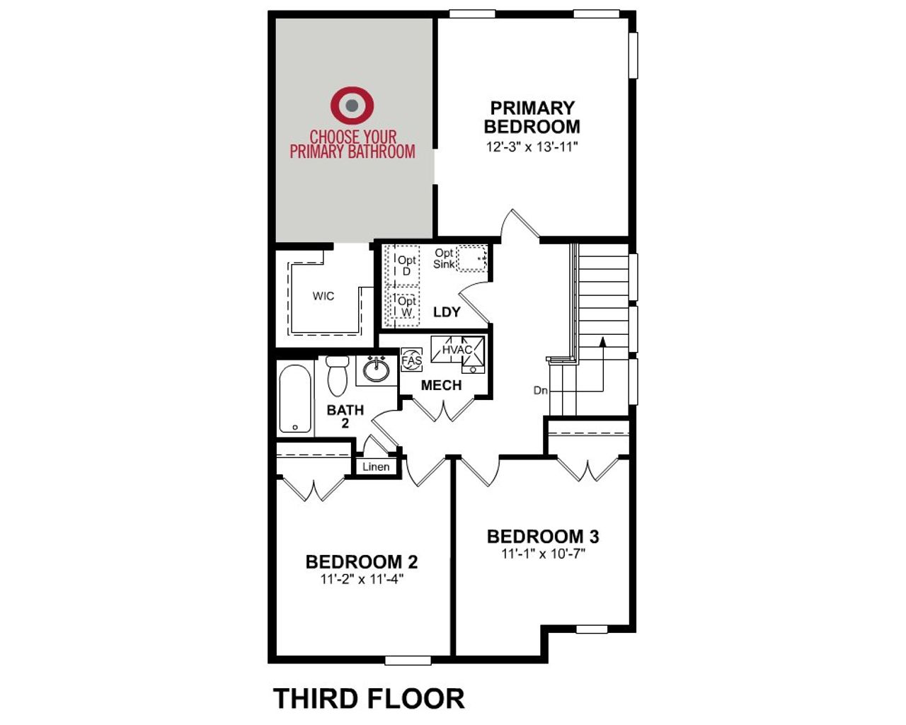 2D floor plan layout for the Blake by Beazer Homes in The Groves at Myrtle: Myrtle Street, Roswell, GA (Image 2).