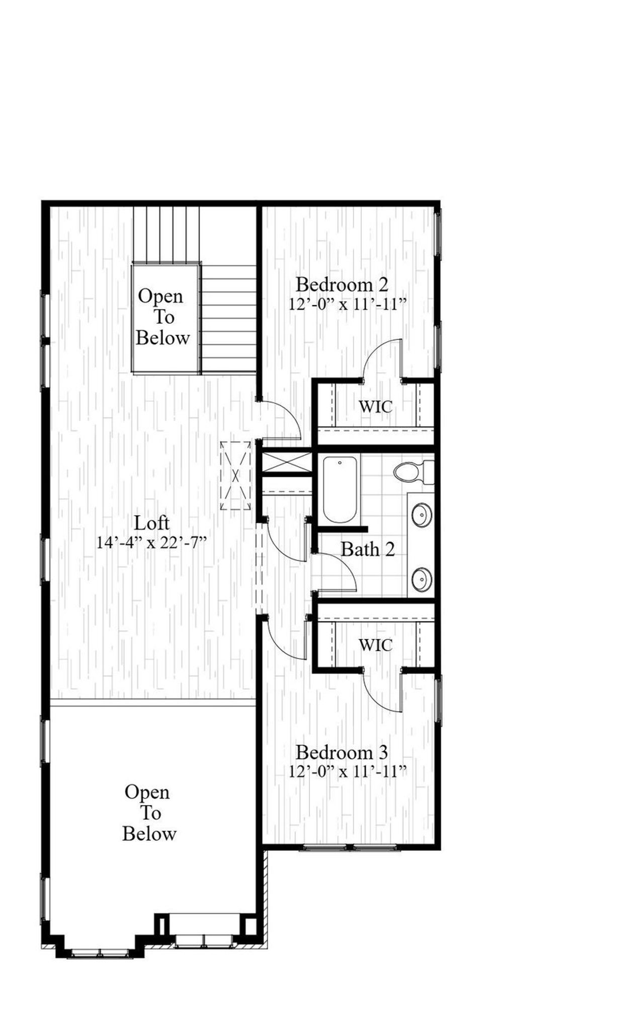 2D floor plan layout of this home in Dorchester County Homes, Summerville, SC (Image 2).
