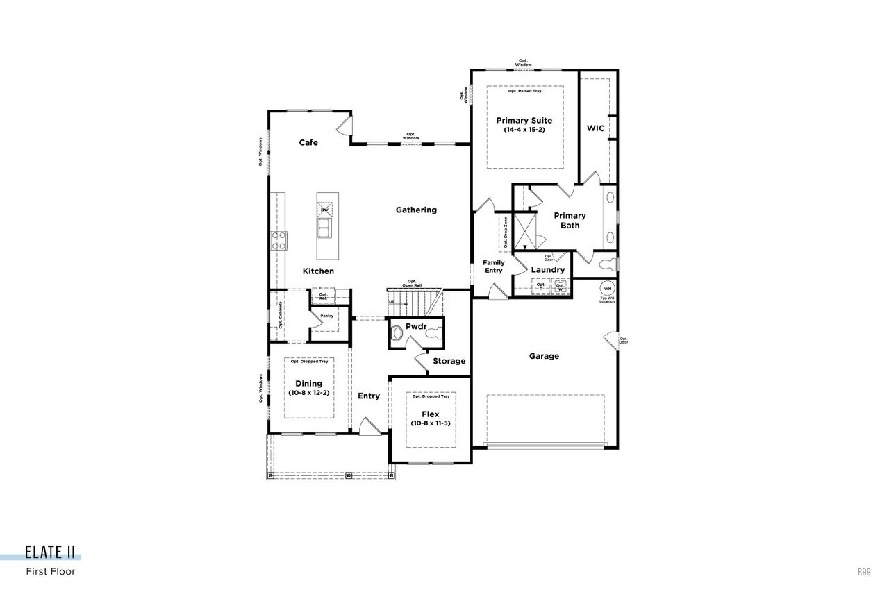 2D floor plan layout of this home in Richvale Estates, Fairview, TN (Image 2).