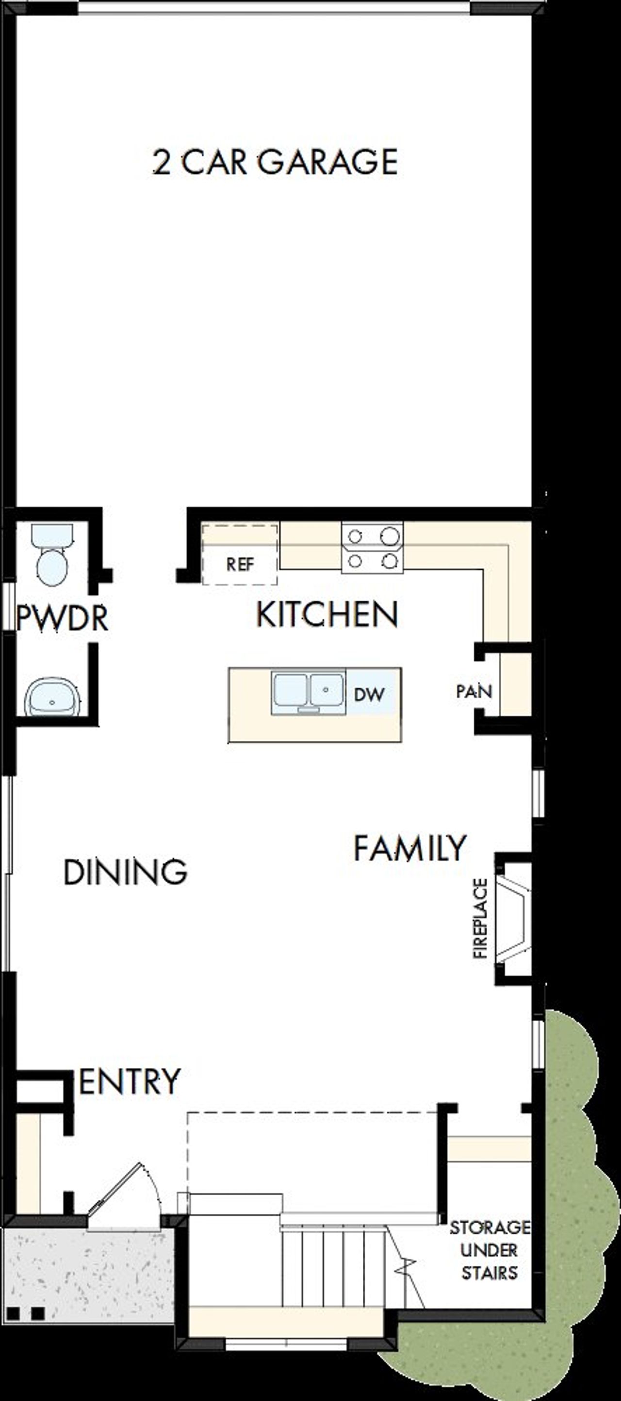 2D floor plan layout of this home in Revel Crossing at Wolf Ranch – The Ascent Collection, Colorado Springs, CO (Image 2).