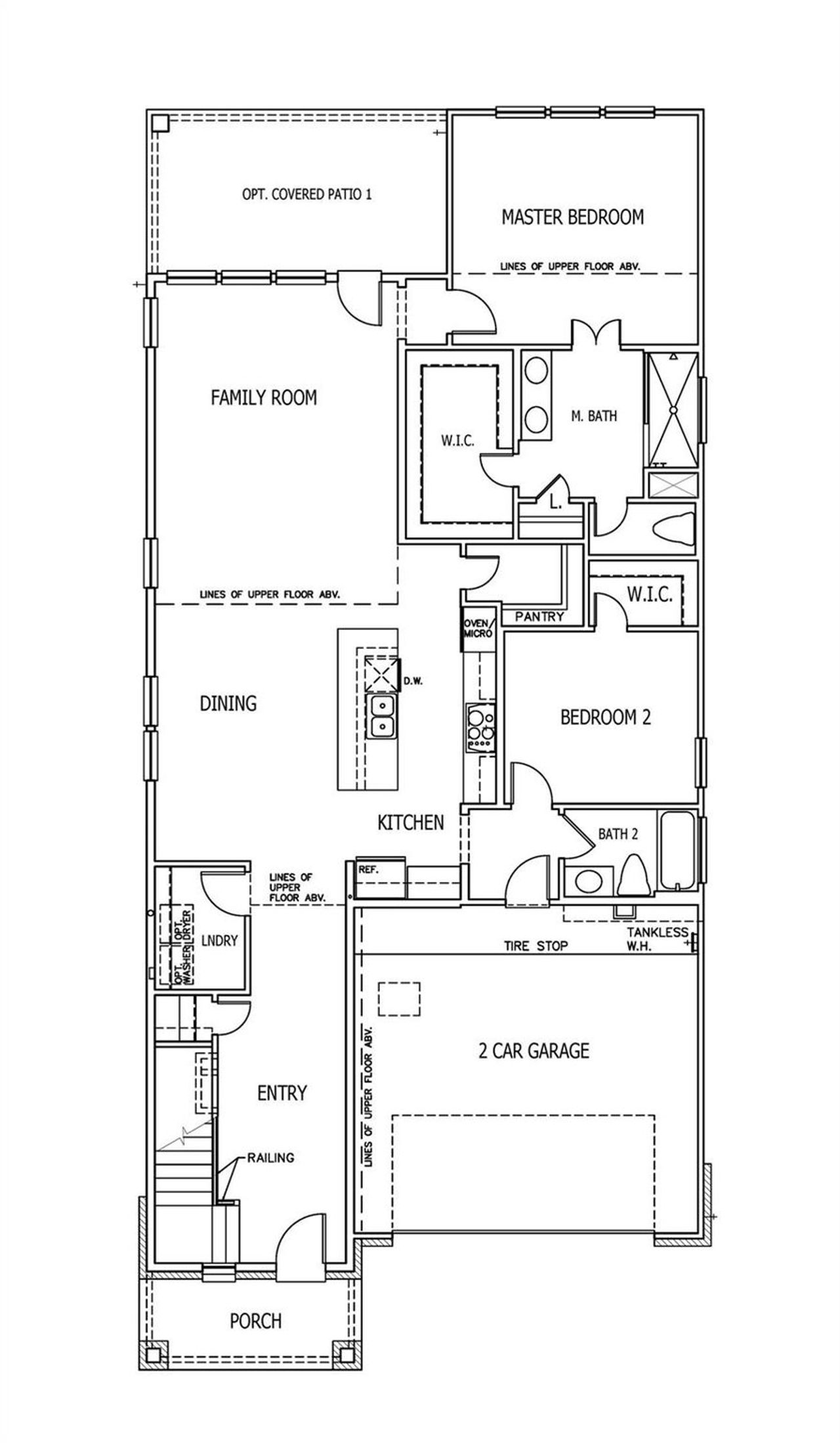 2D floor plan layout of this home in East View Farms, Georgetown, TX (Image 2).