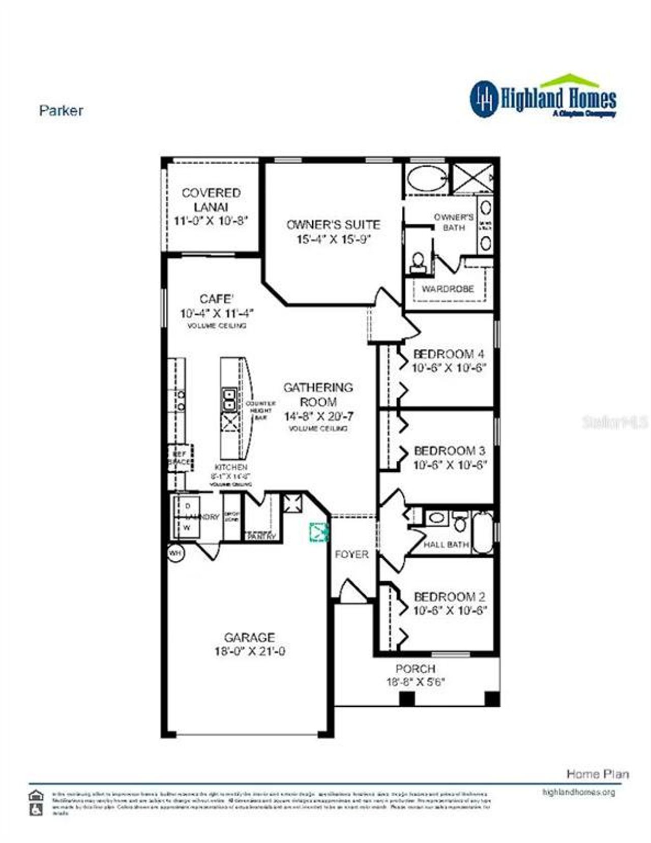 2D floor plan layout of this home in Sunridge Chase, Ruskin, FL (Image 2).