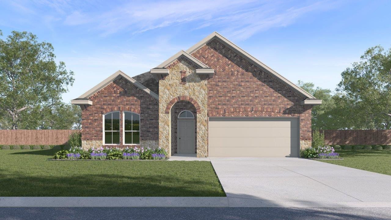 Representative exterior photo of a completed home built from the Avery by D.R. Horton in Prairie Oaks, Oak Point, TX (Image 2).