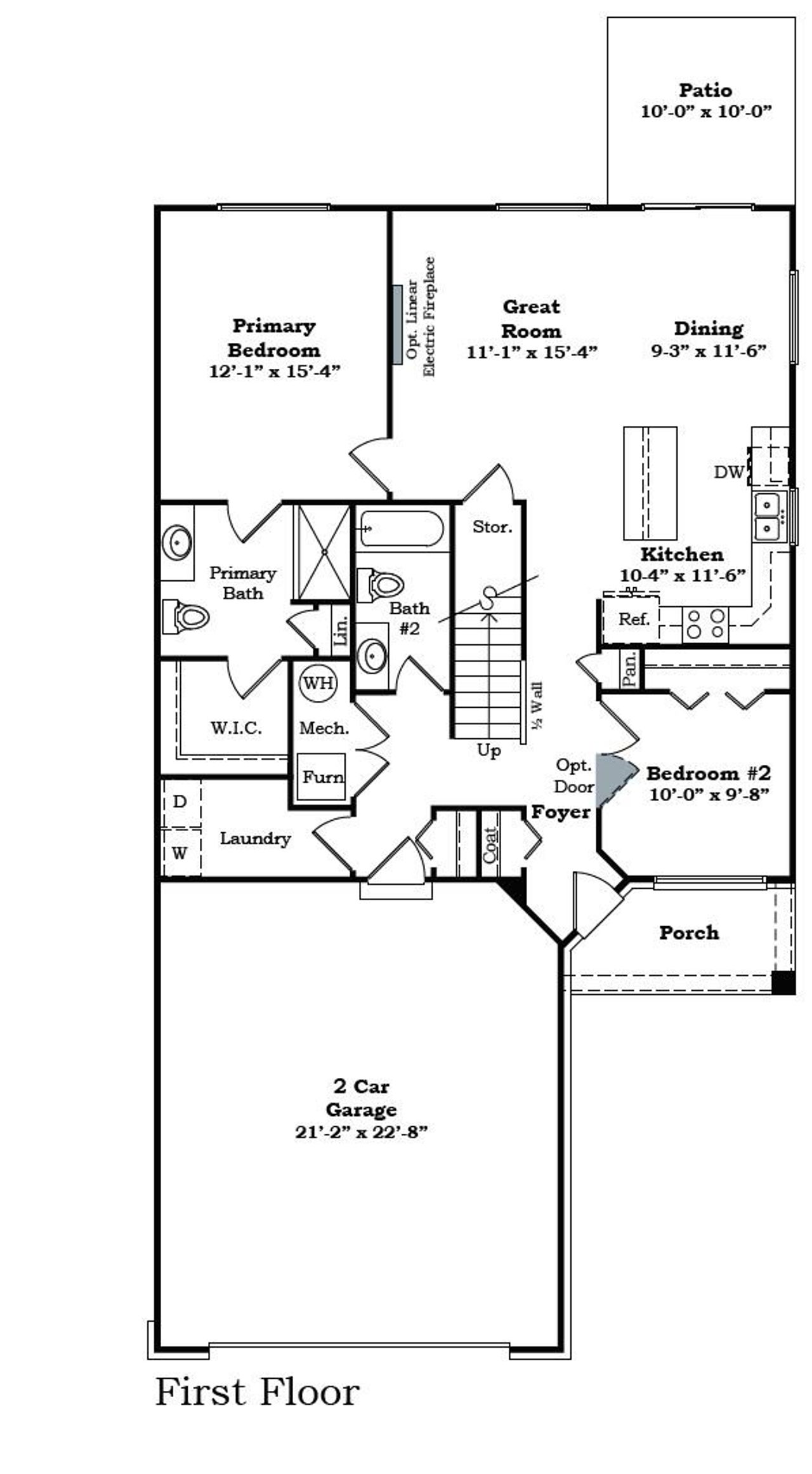 2D floor plan layout for the The Arbor by Norfolk Homes in Wellesley Woods, Ypsilanti, MI (Image 2).