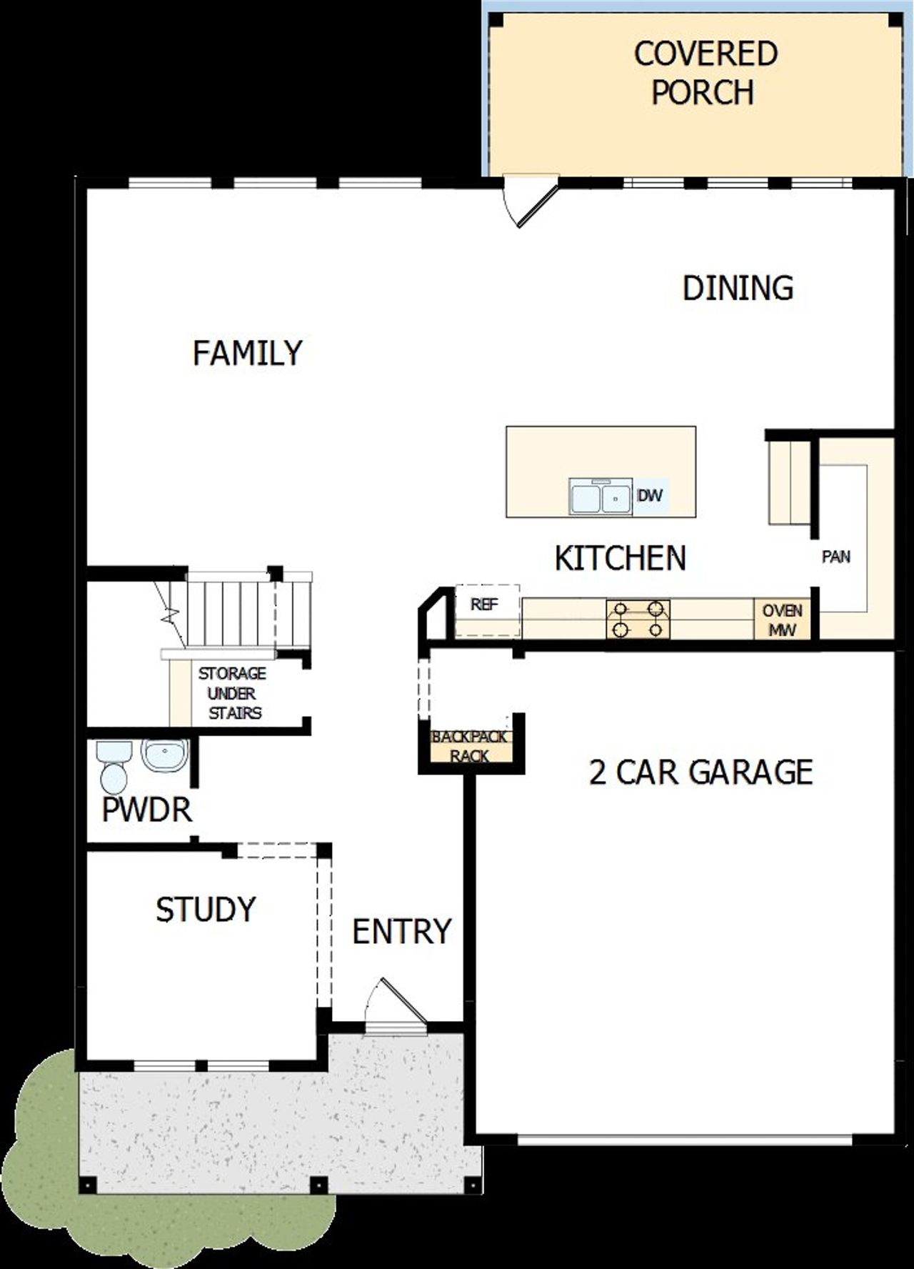 2D floor plan layout of this home in Serenity - The Village Collection, Fuquay Varina, NC (Image 2). 2D floor plan layout of this home in Serenity - The Village Collection, Fuquay Varina, NC (Image 2).