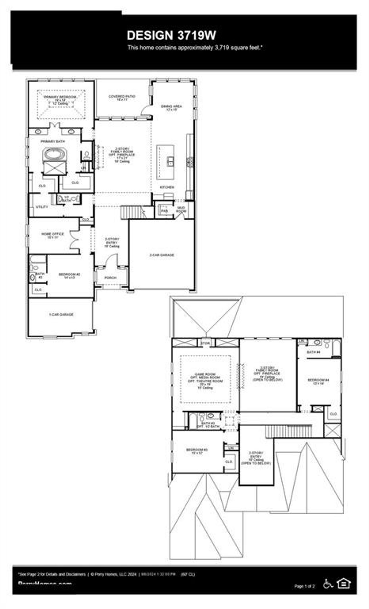 2D floor plan layout of this home in Myrtle Creek 71', Waxahachie, TX (Image 2). 2D floor plan layout of this home in Myrtle Creek 71', Waxahachie, TX (Image 2).