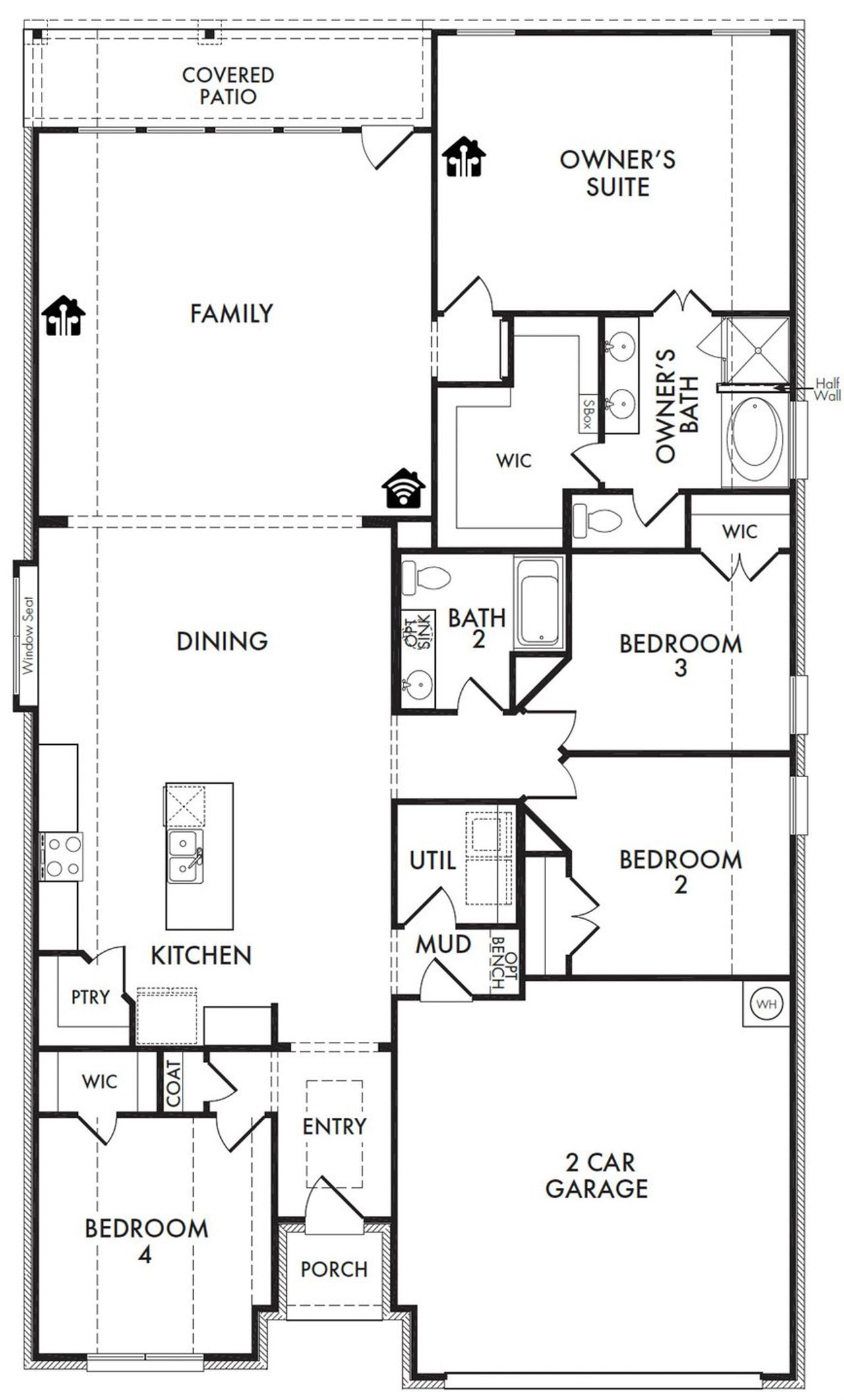 2D floor plan layout of this home in Mercer Meadows, Royse City, TX (Image 2). 2D floor plan layout of this home in Mercer Meadows, Royse City, TX (Image 2).