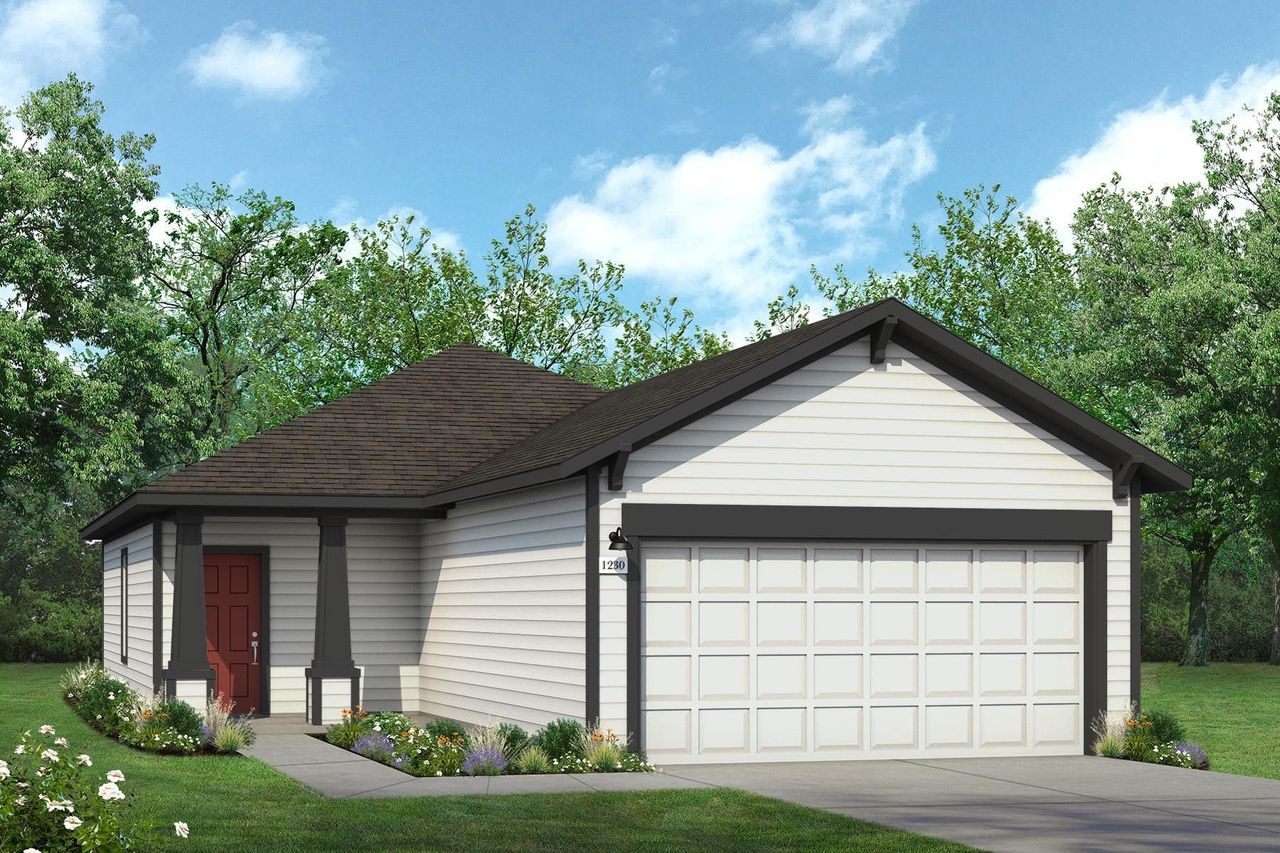 Representative exterior photo of a completed home built from the Hymeadow 1230 by Brohn Homes in Hymeadow, Maxwell, TX (Image 2).