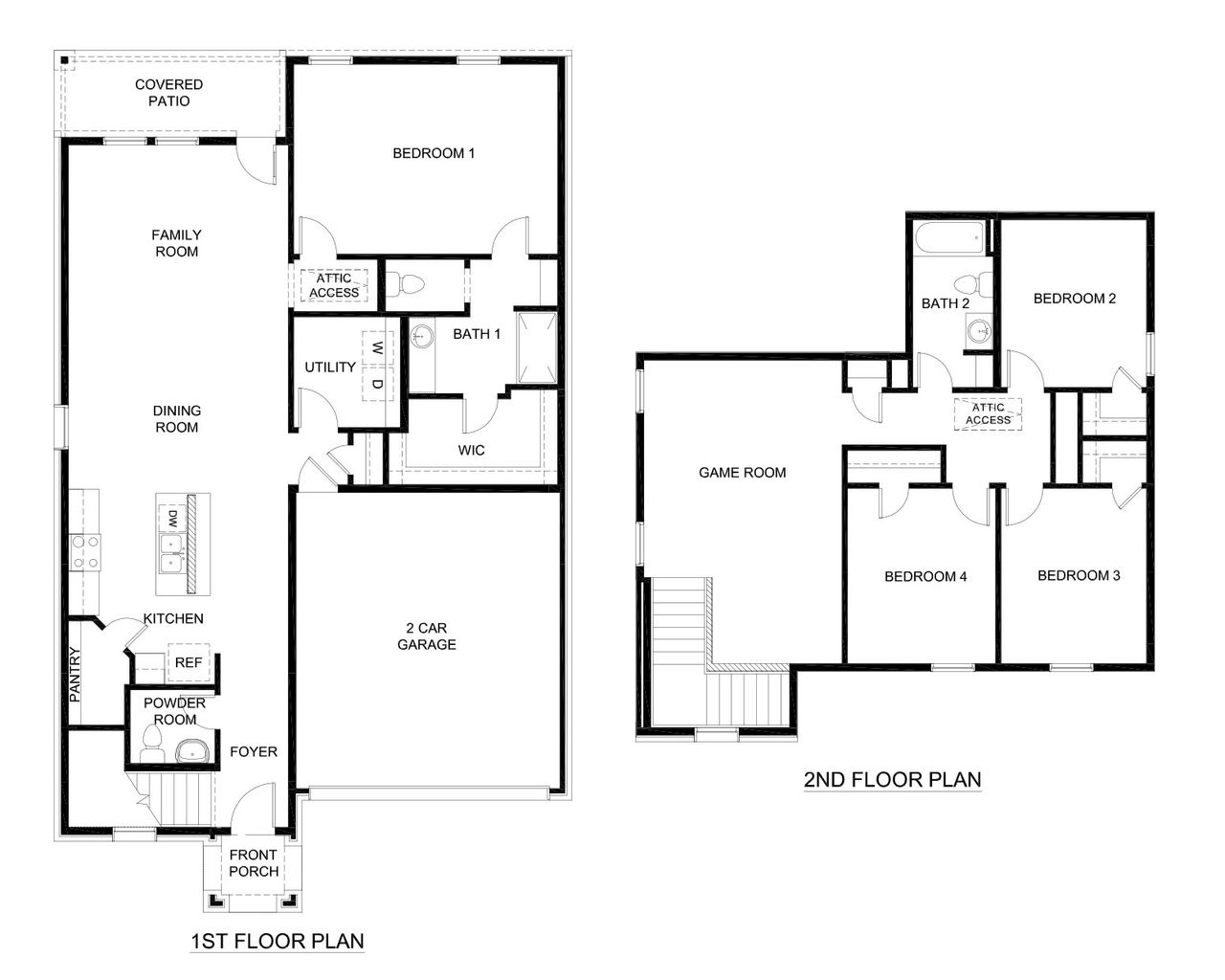 2D floor plan layout of this home in Sweetwater Springs, Sherman, TX (Image 2).
