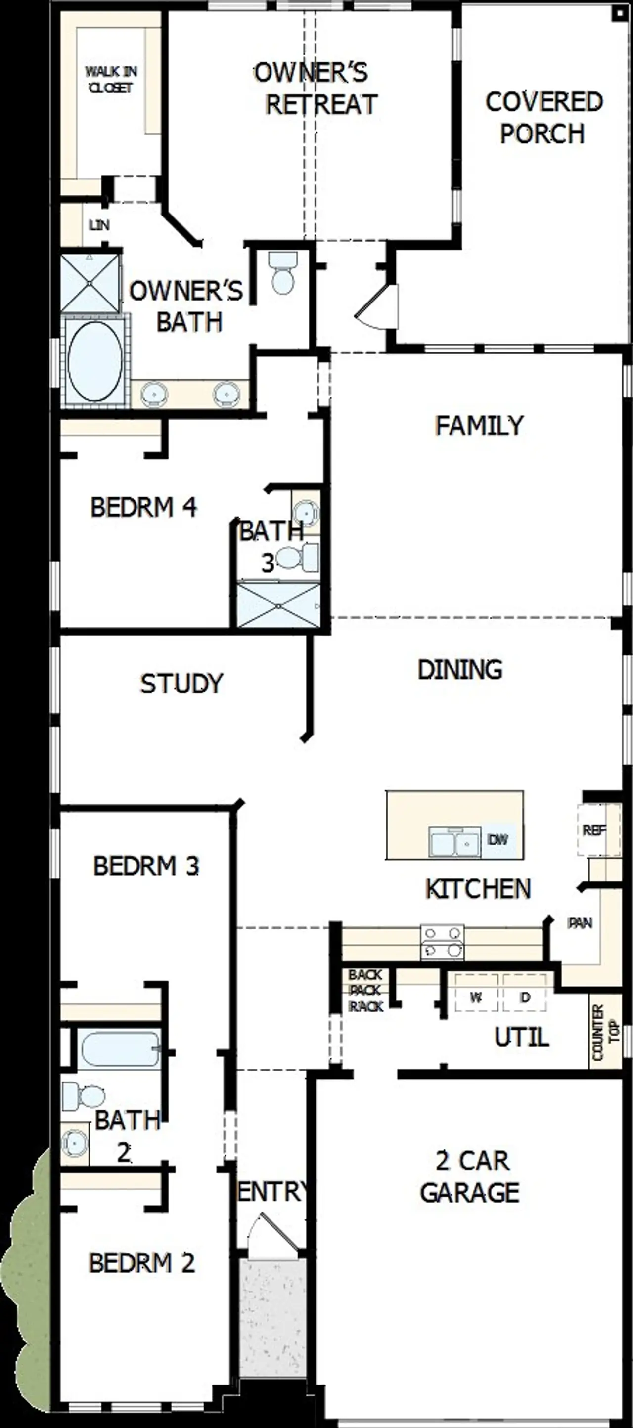 2D floor plan layout of this home in Elyson 45', Katy, TX (Image 2). 2D floor plan layout of this home in Elyson 45', Katy, TX (Image 2).