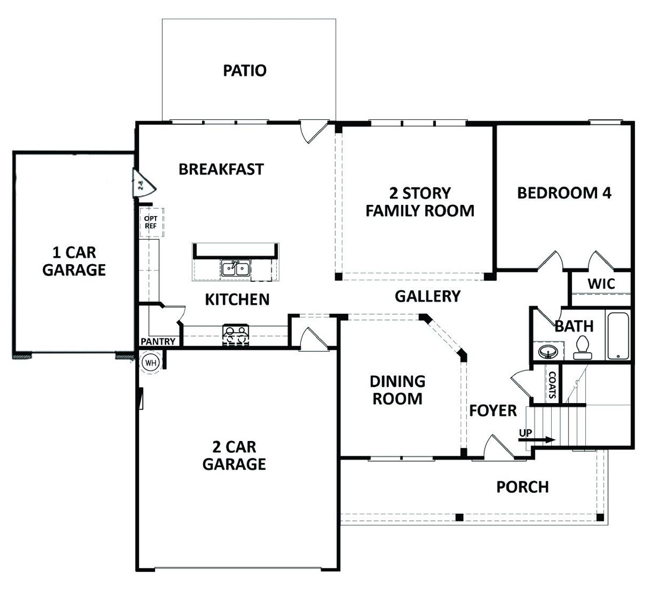 2D floor plan layout of this home in Cherokee Knoll, Williamston, SC (Image 2).