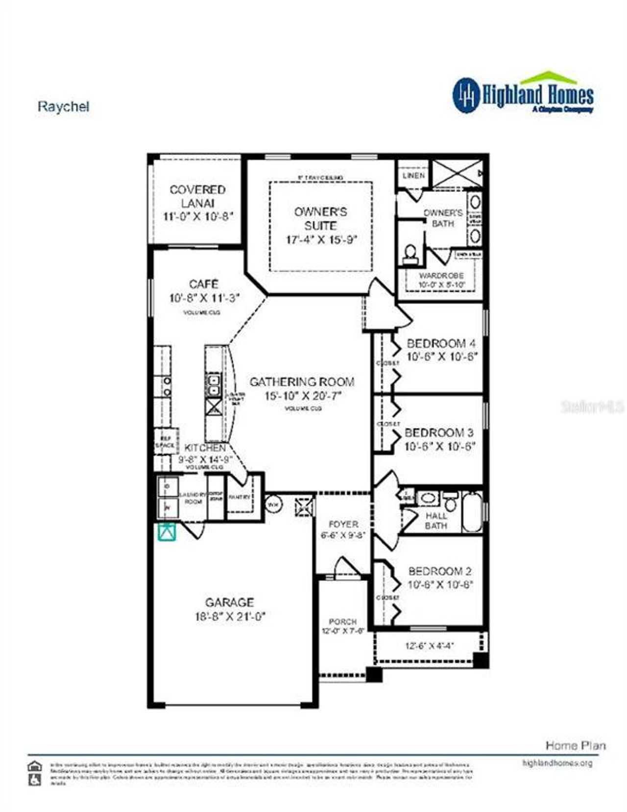 2D floor plan layout of this home in Vista Trace, Belleview, FL (Image 2).