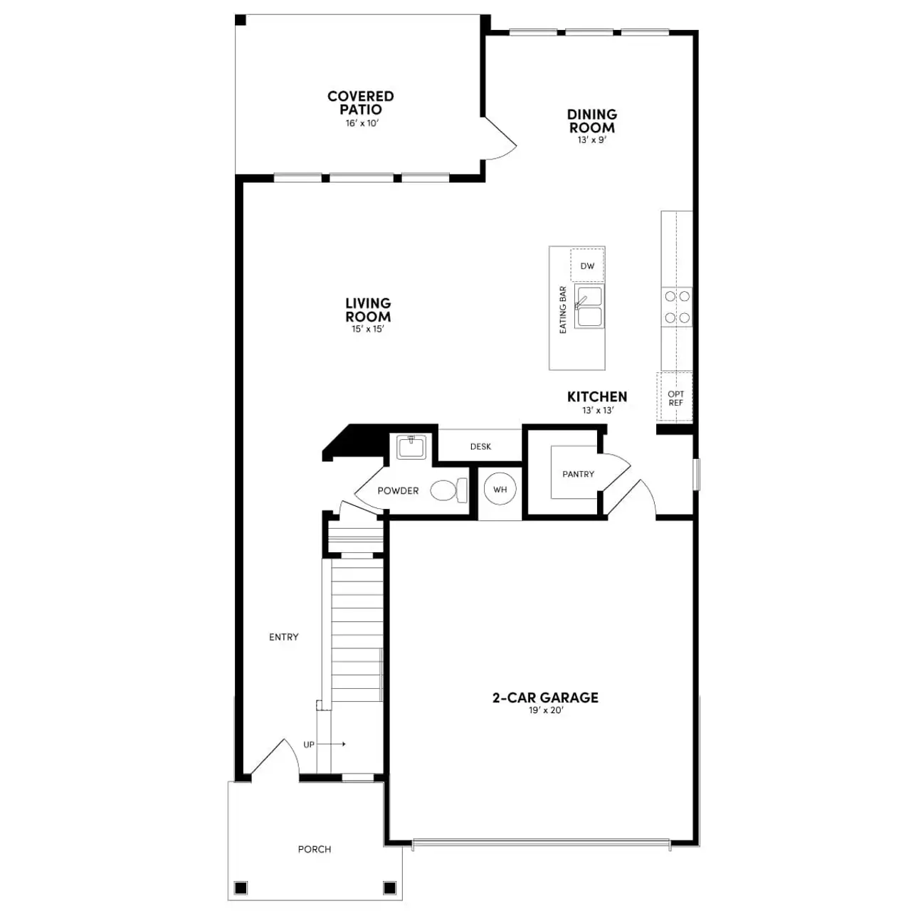 2D floor plan layout of this home in Traditional Homes at Easton Park, Austin, TX (Image 2). 2D floor plan layout of this home in Traditional Homes at Easton Park, Austin, TX (Image 2).