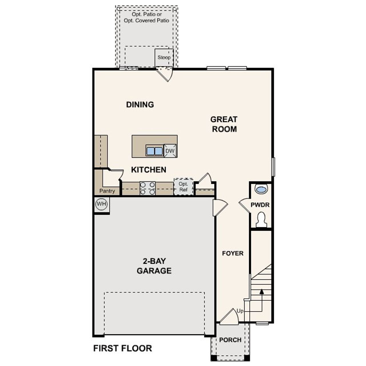 2D floor plan layout of this home in Applewhite Meadows, San Antonio, TX (Image 2).
