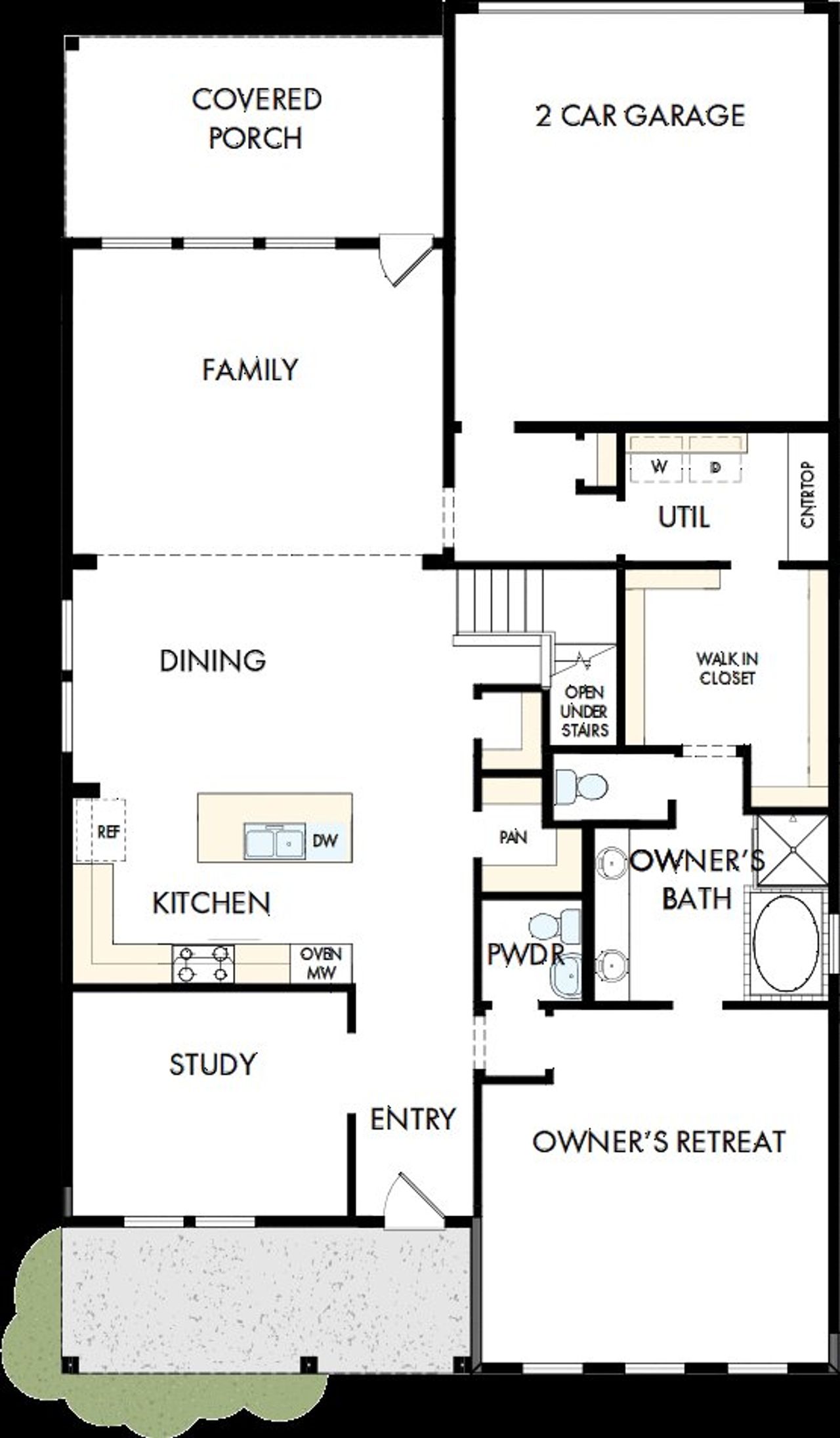 2D floor plan layout of this home in Karis - Village Series, Crowley, TX (Image 2).