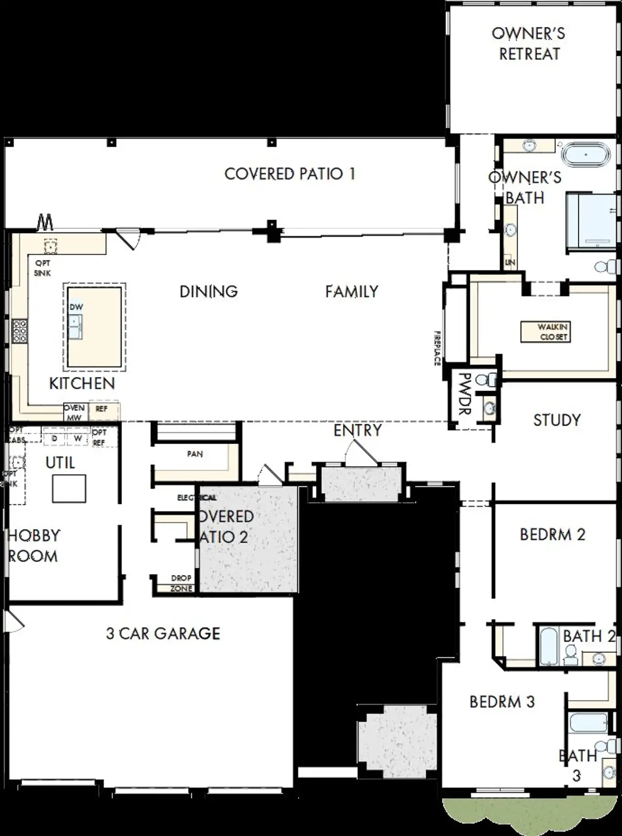 2D floor plan layout of this home in Storyrock, Scottsdale, AZ (Image 2).