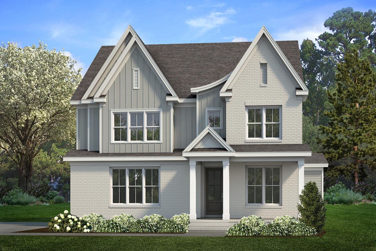 Representative exterior photo of a completed home built from the Emerald II by Gemstone Homes in McLaurin Farms, Fuquay Varina, NC (Image 2).