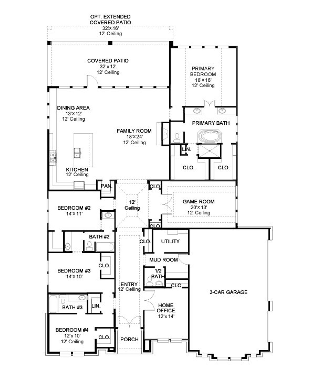 Image 2 representing the 3274A by Perry Homes in Megan's Landing 1/2 Acre, Castroville, TX.
