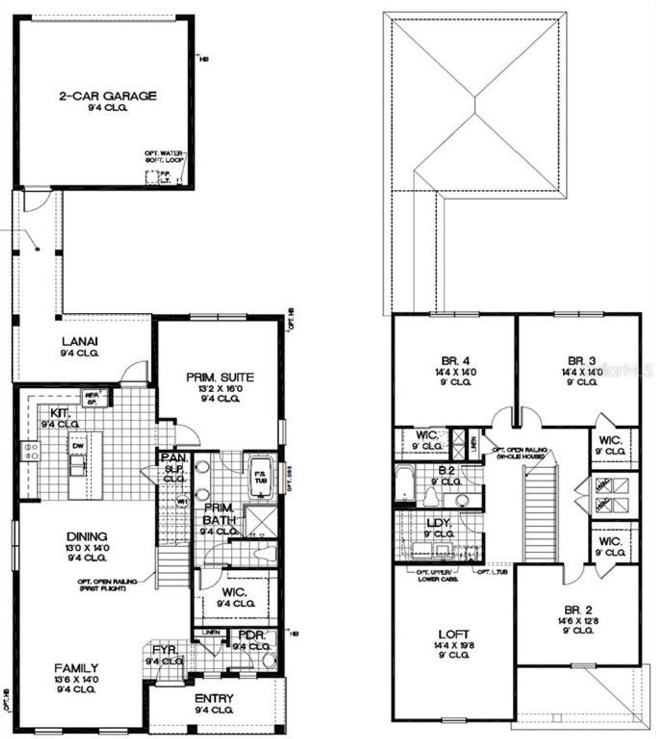 2D floor plan layout of this home in Avalon Woods, Winter Garden, FL (Image 2).