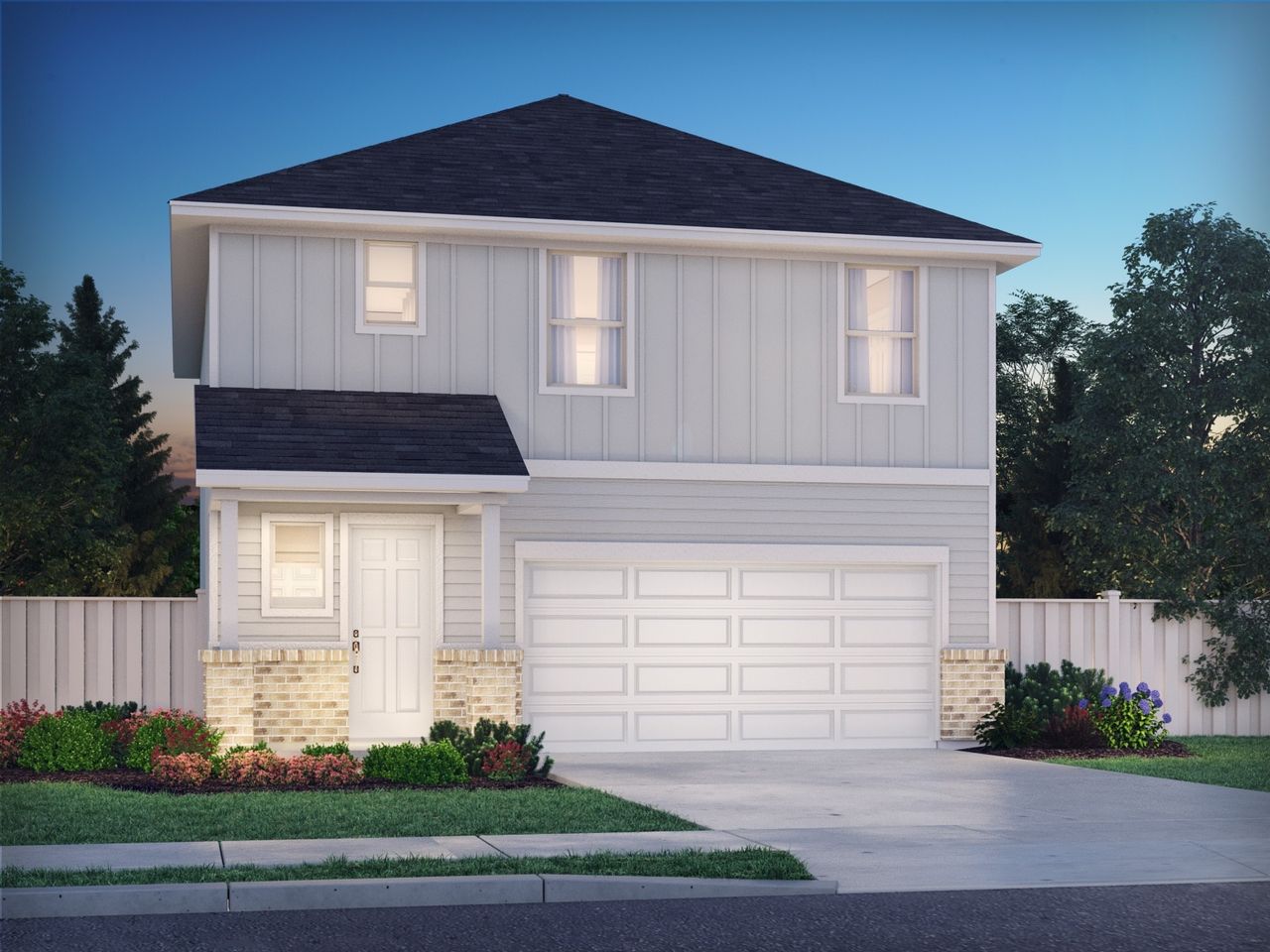 Representative exterior photo of a completed home built from the The Bryce (375) by Meritage Homes in Sundance Cove - Traditional Series, Crosby, TX (Image 2). Representative exterior photo of a completed home built from the The Bryce (375) by Meritage Homes in Sundance Cove - Traditional Series, Crosby, TX (Image 2).