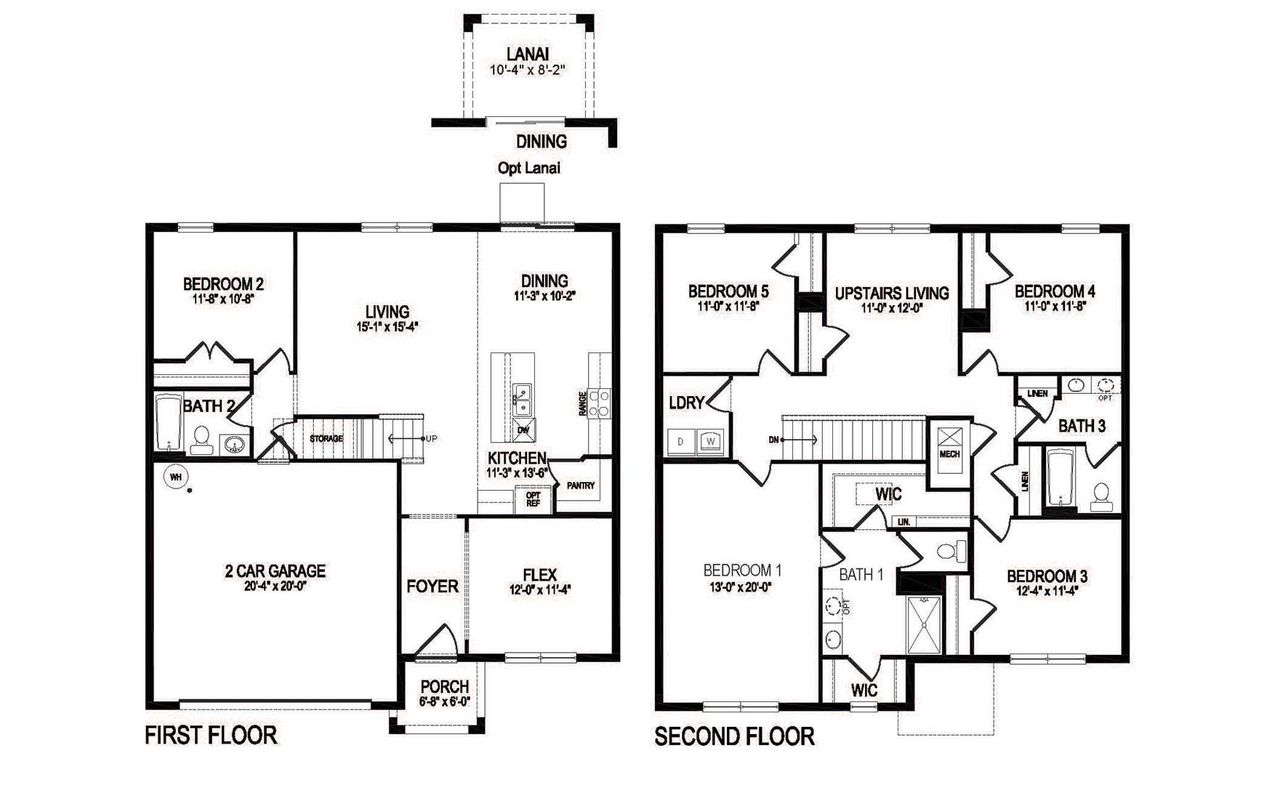 2D floor plan layout of this home in Okeechobee Spot Lots, Okeechobee, FL (Image 2).