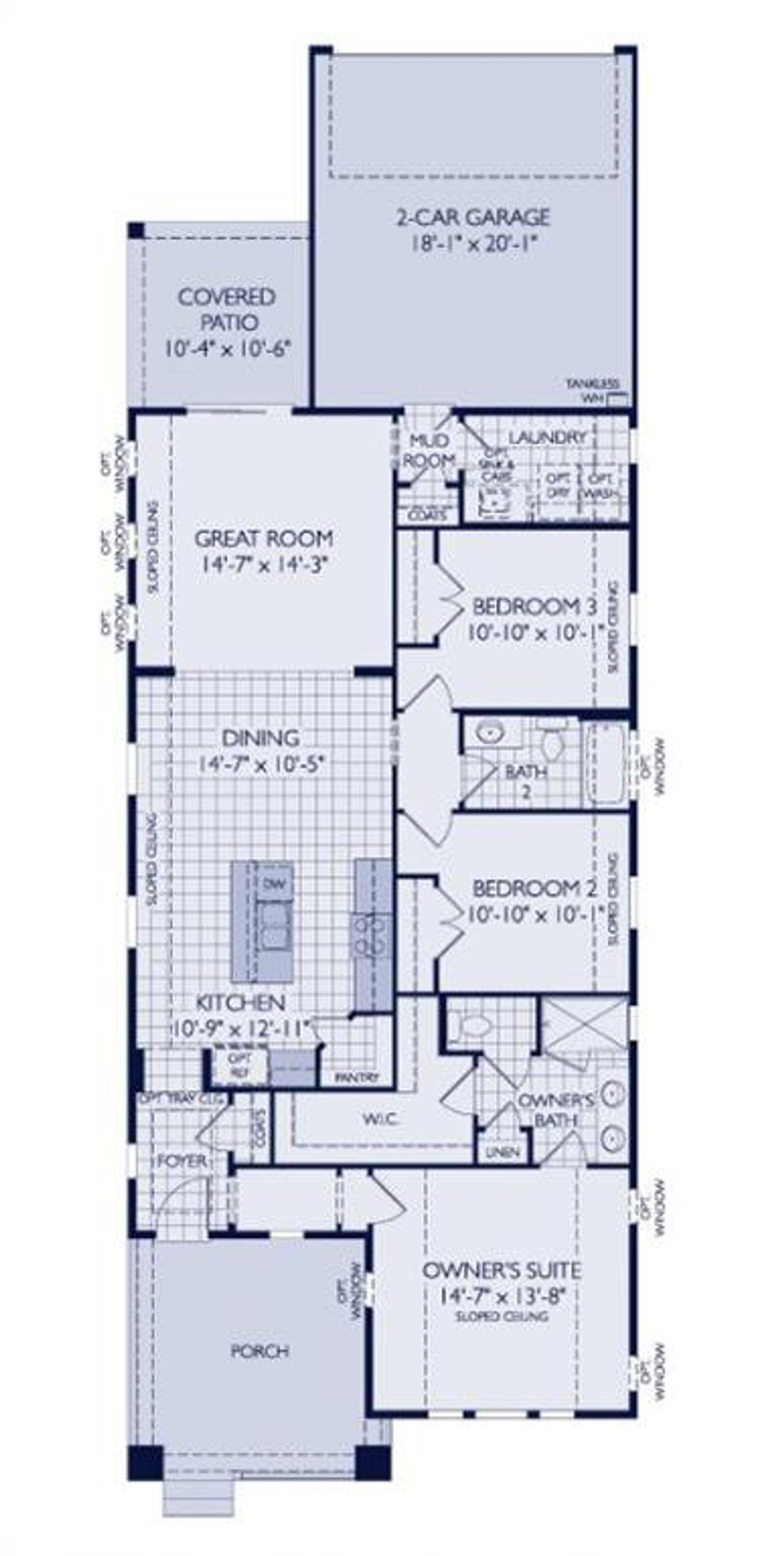 2D floor plan layout of this home in MidTowne, Midlothian, TX (Image 2).