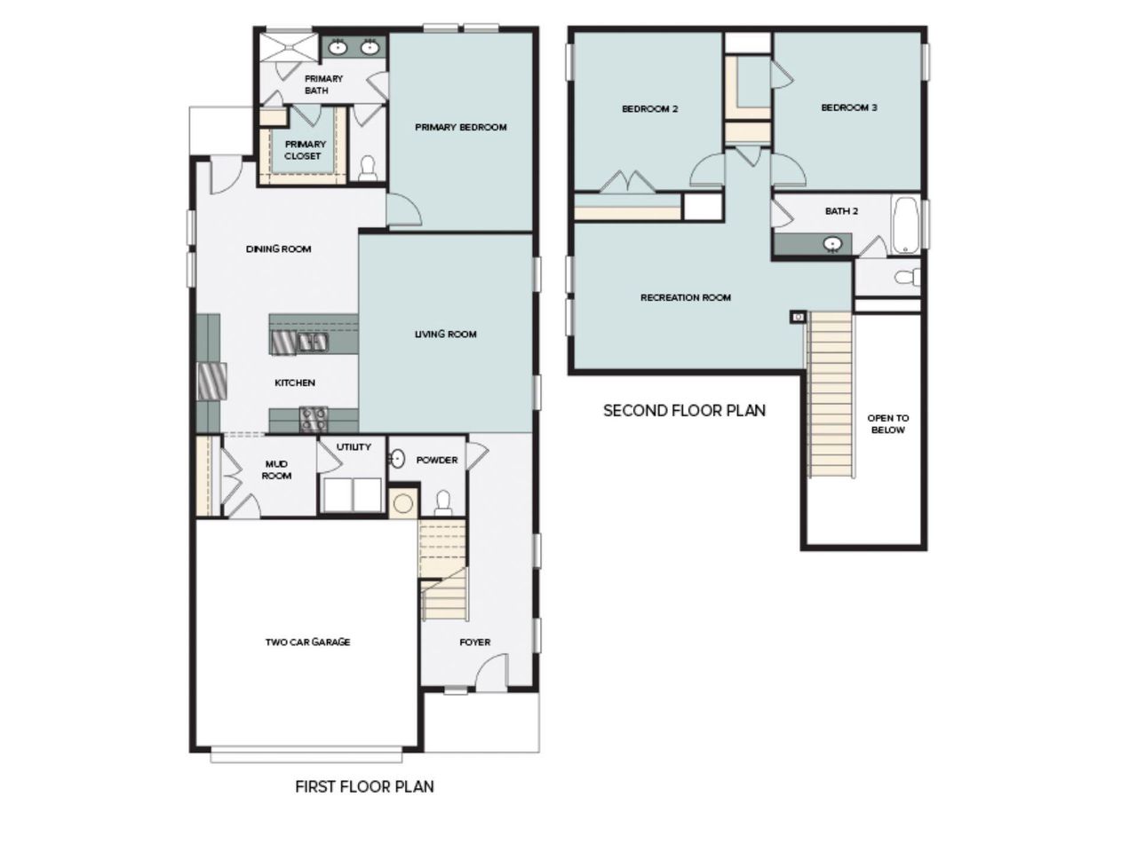 2D floor plan layout of this home in Clear Creek, Round Rock, TX (Image 2). 2D floor plan layout of this home in Clear Creek, Round Rock, TX (Image 2).