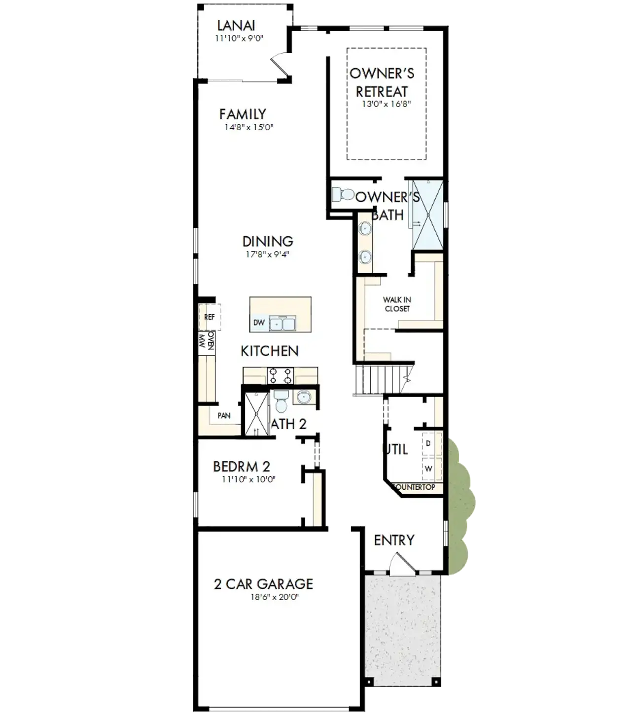 2D floor plan layout of this home in Evergreen Island at Silverleaf - Executive Collection, St. Augustine, FL (Image 2). 2D floor plan layout of this home in Evergreen Island at Silverleaf - Executive Collection, St. Augustine, FL (Image 2).