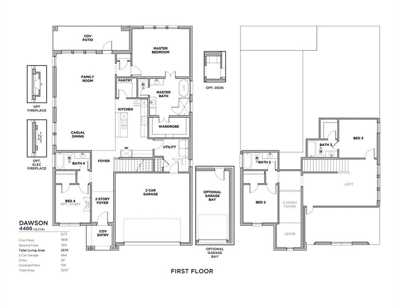 2D floor plan layout of this home in Solterra Texas, Mesquite, TX (Image 2).
