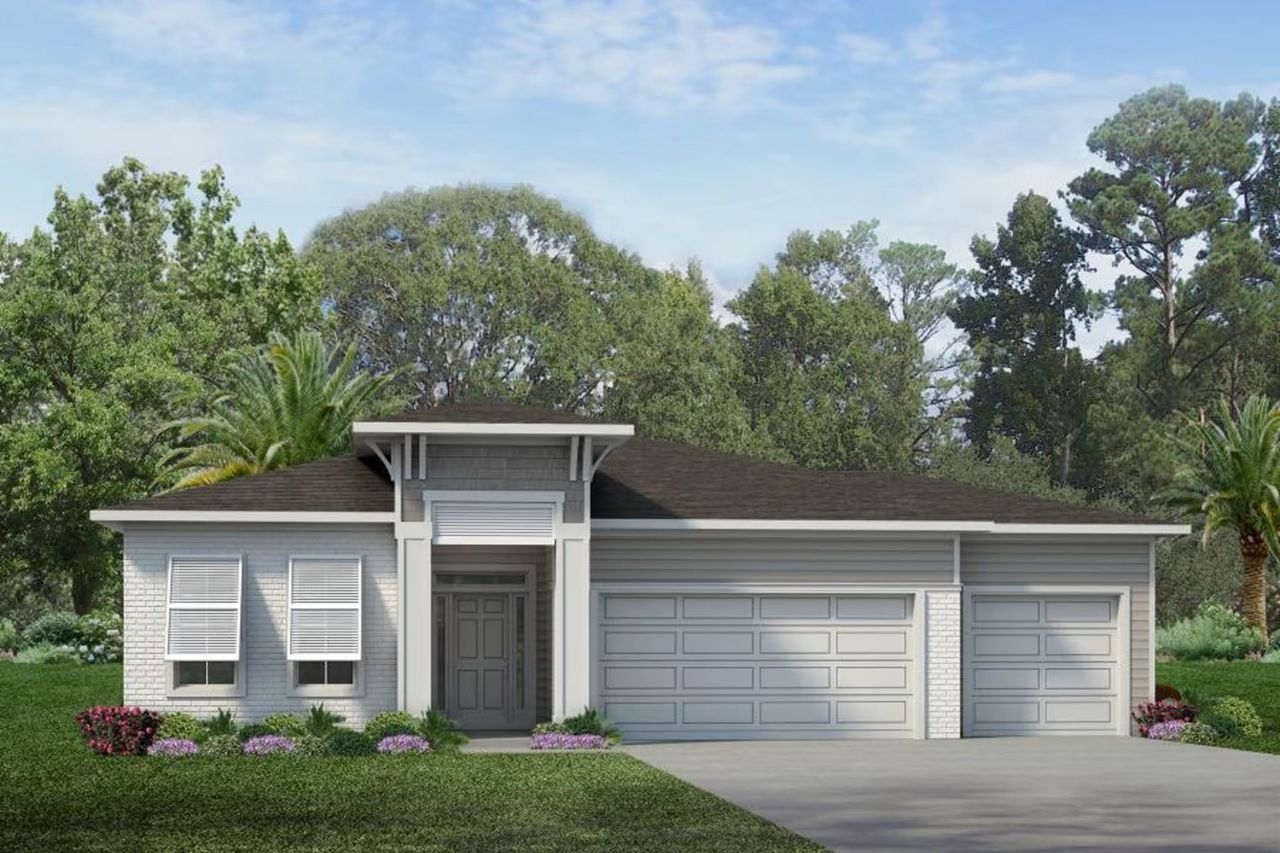 Representative exterior photo of a completed home built from the Chantilly by GW Homes in Laureate Village, Newberry, FL (Image 2).