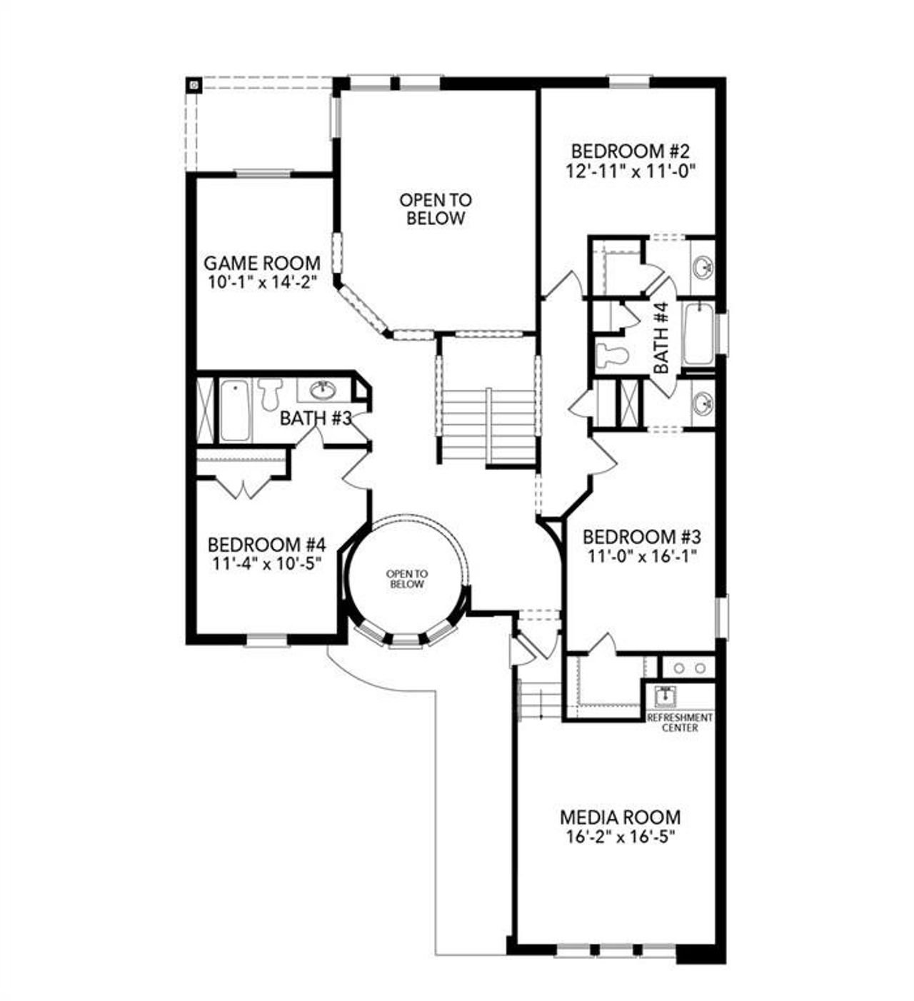 2D floor plan layout of this home in Country Lakes, Denton, TX (Image 2).