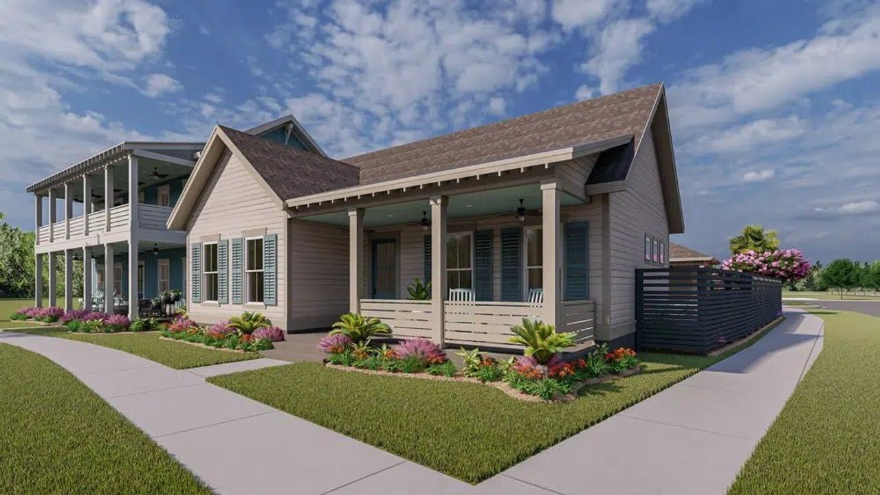 Representative exterior photo of a completed home built from the The Rosamarino by New Leaf Builders in The Domus Collection at Midtown Nexton, Summerville, SC (Image 2). Representative exterior photo of a completed home built from the The Rosamarino by New Leaf Builders in The Domus Collection at Midtown Nexton, Summerville, SC (Image 2).