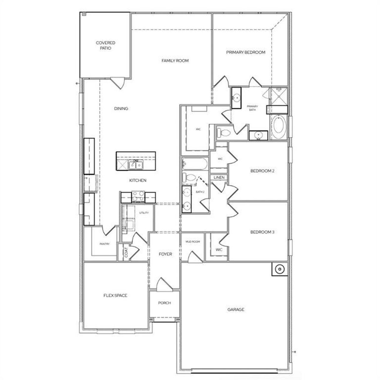 2D floor plan layout of this home in , Kaufman, TX (Image 2).