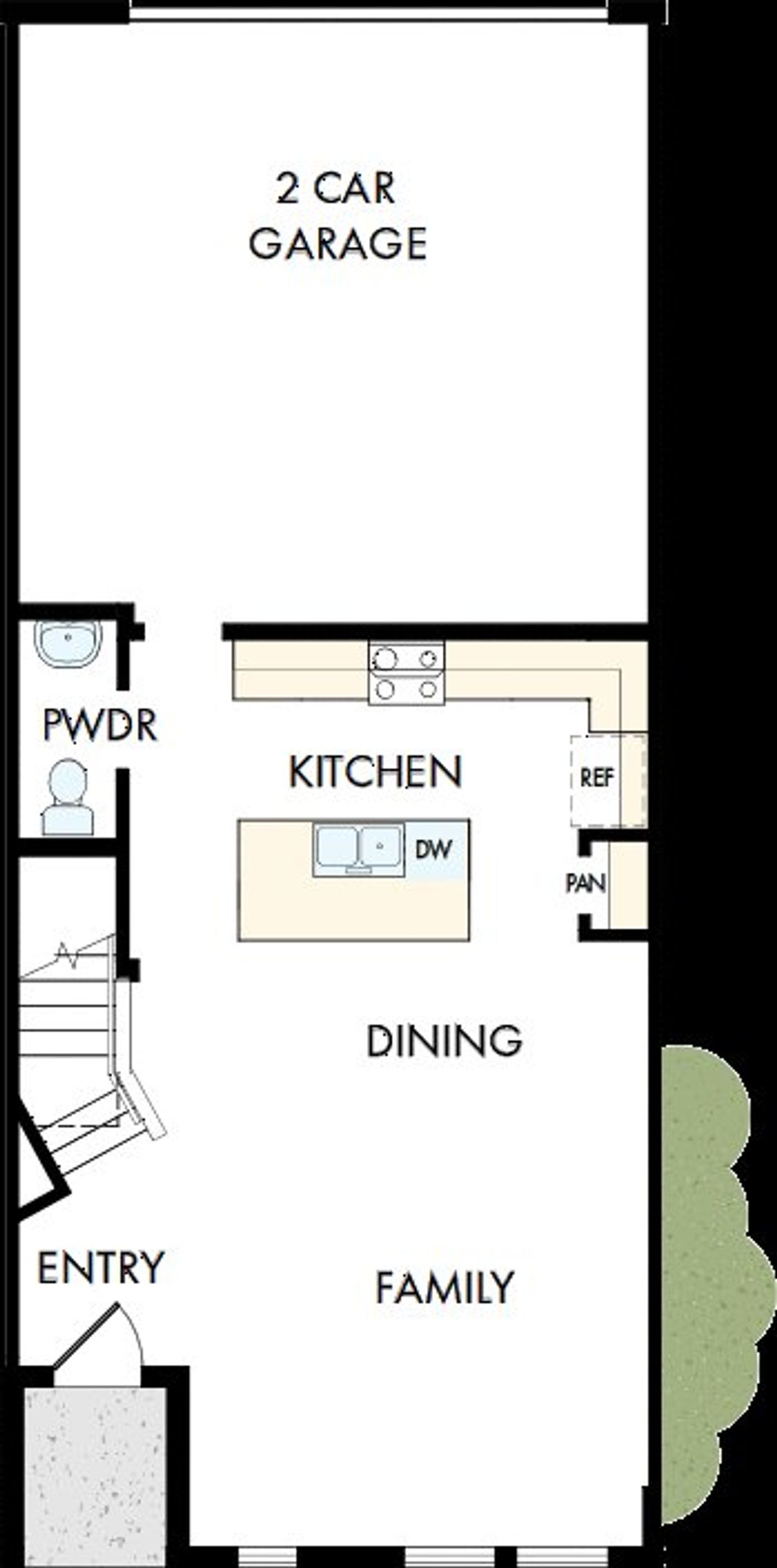 2D floor plan layout of this home in Palmeras at Crossprairie – The Palms Collection, St. Cloud, FL (Image 2).