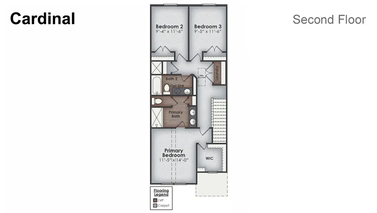 2D floor plan layout of this home in The Palms at Indigo Preserve Townhomes, Leland, NC (Image 2). 2D floor plan layout of this home in The Palms at Indigo Preserve Townhomes, Leland, NC (Image 2).